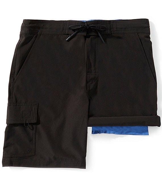 Caribbean Coastal Cargo 8#double; Inseam Solid Swim Trunks Product Image