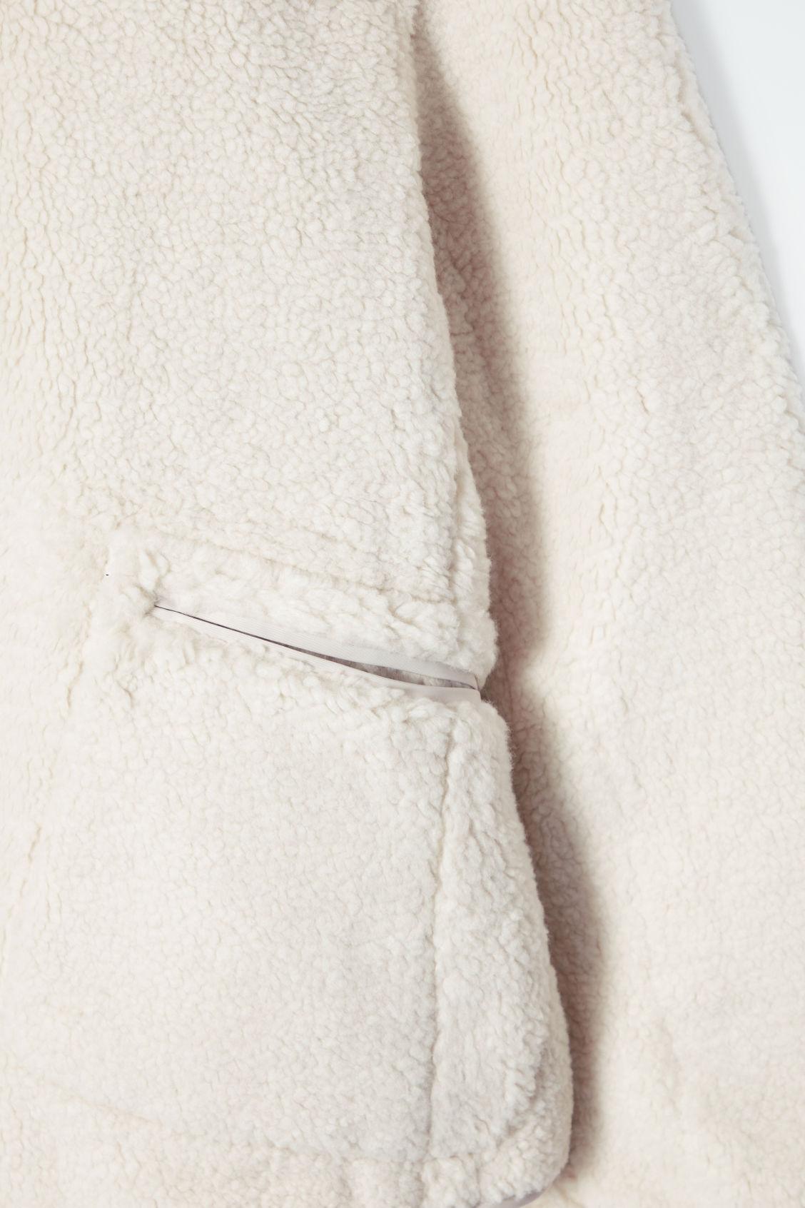 COLLARED FAUX SHEARLING JACKET Product Image