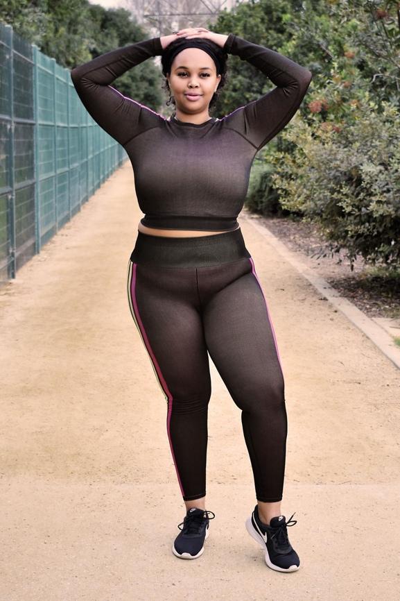 High-Waisted Seamless Stripe Legging Product Image