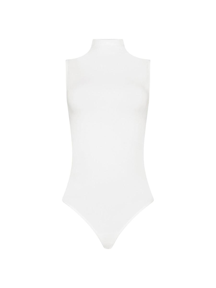 Womens Mock Turtleneck Sleeveless Bodysuit Product Image