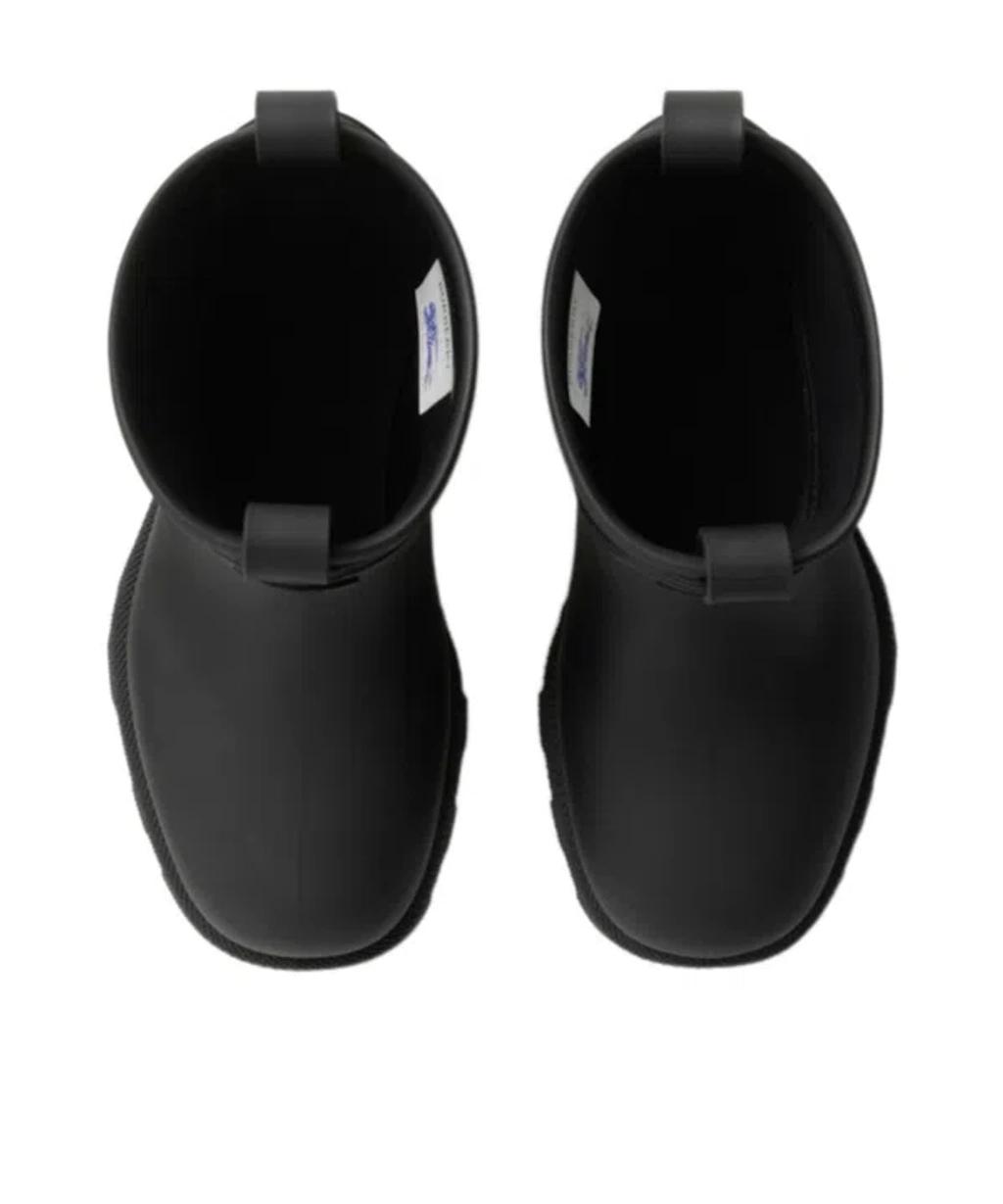 BURBERRY Women Marsh Stamp Rubber Ankle Boots In Gray Product Image