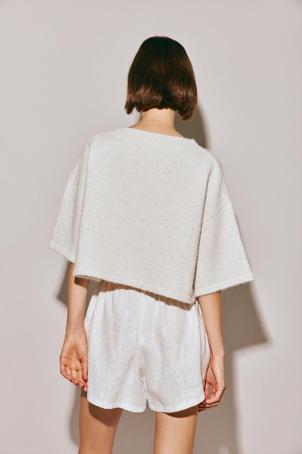 Hailey Knit Cardigan Oyster Product Image