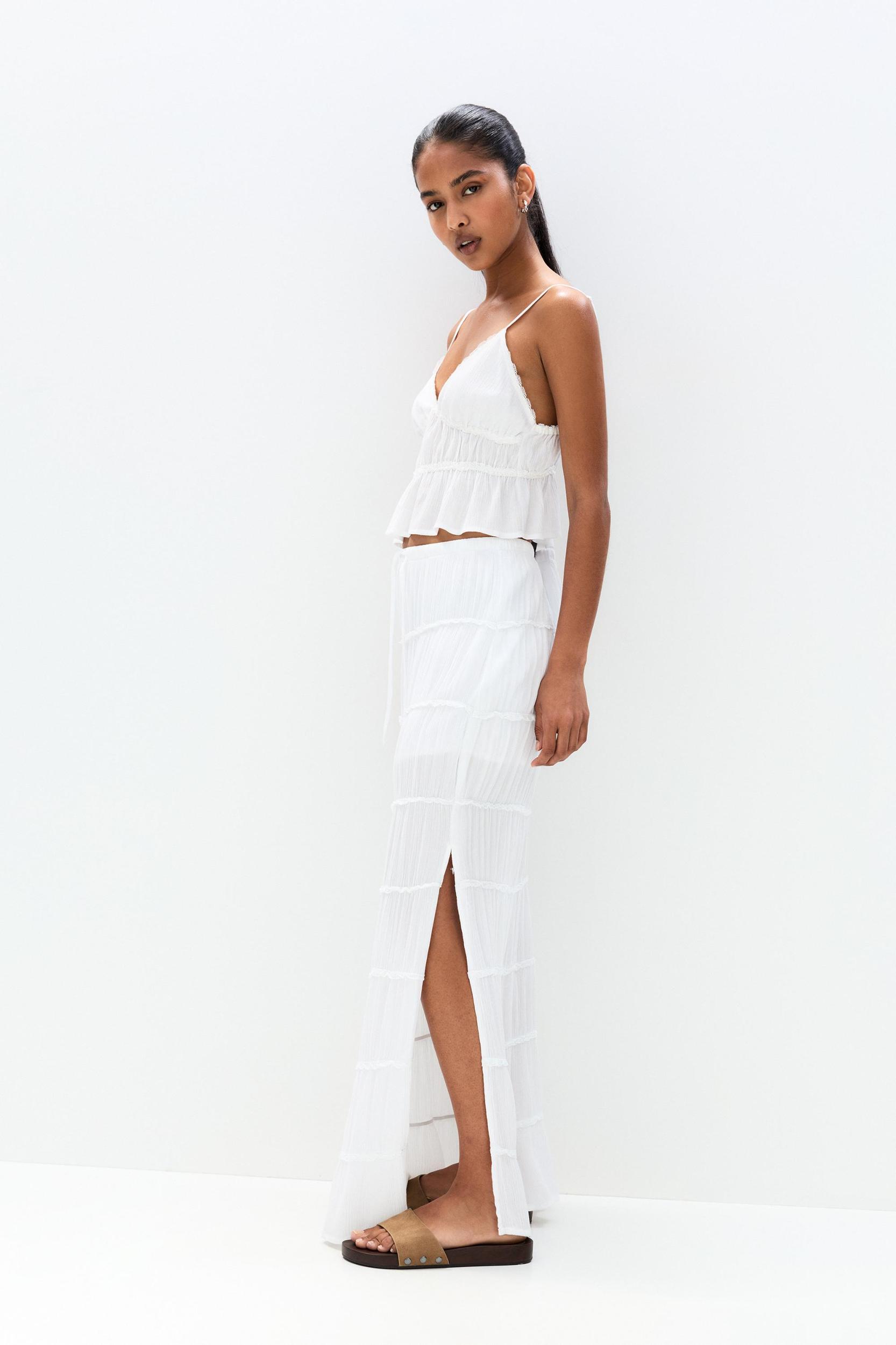 Paneled midi skirt Product Image