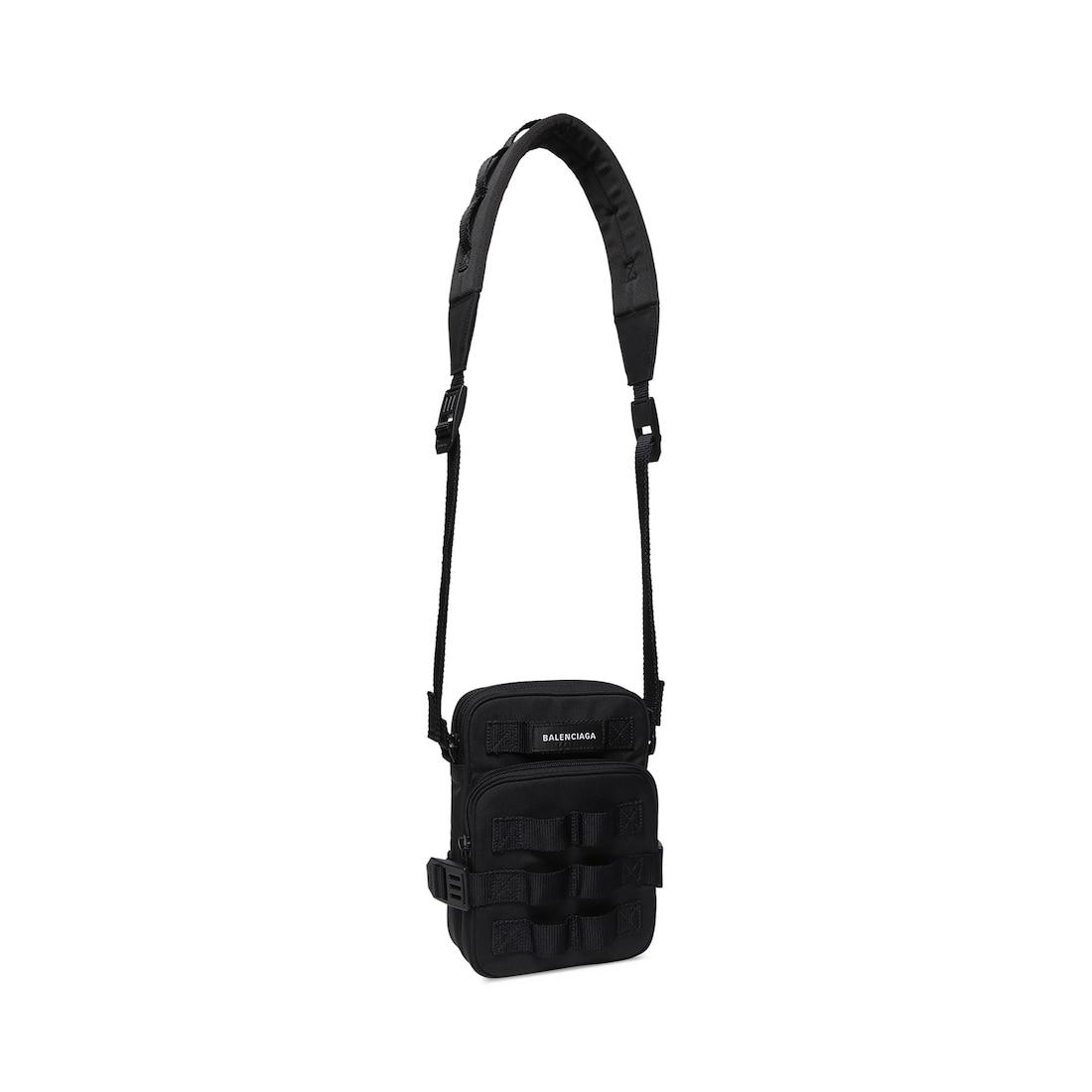 Men's Army Crossbody Messenger Bag in Black Product Image