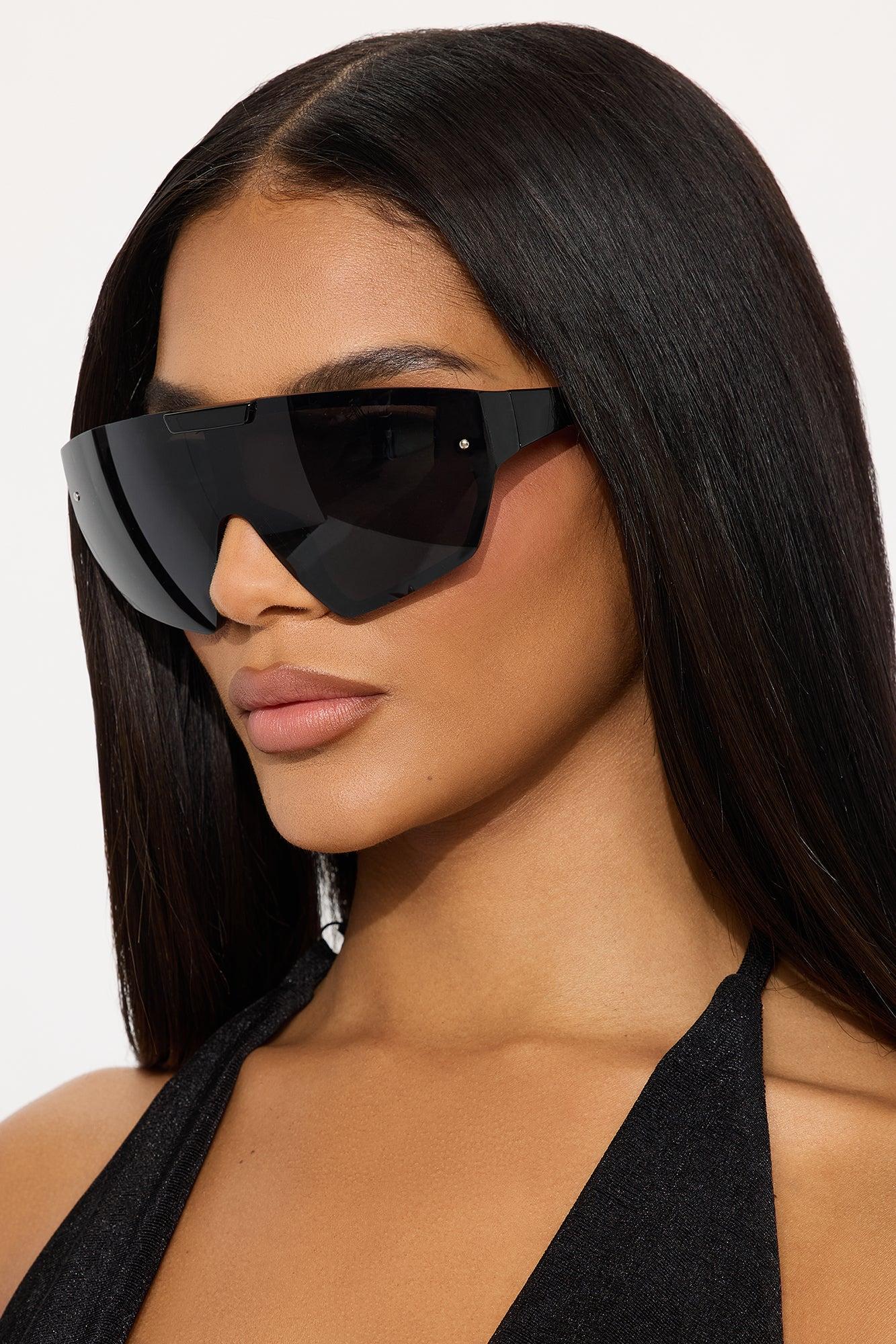 Caught My Eye Sunglasses - Black Female Product Image