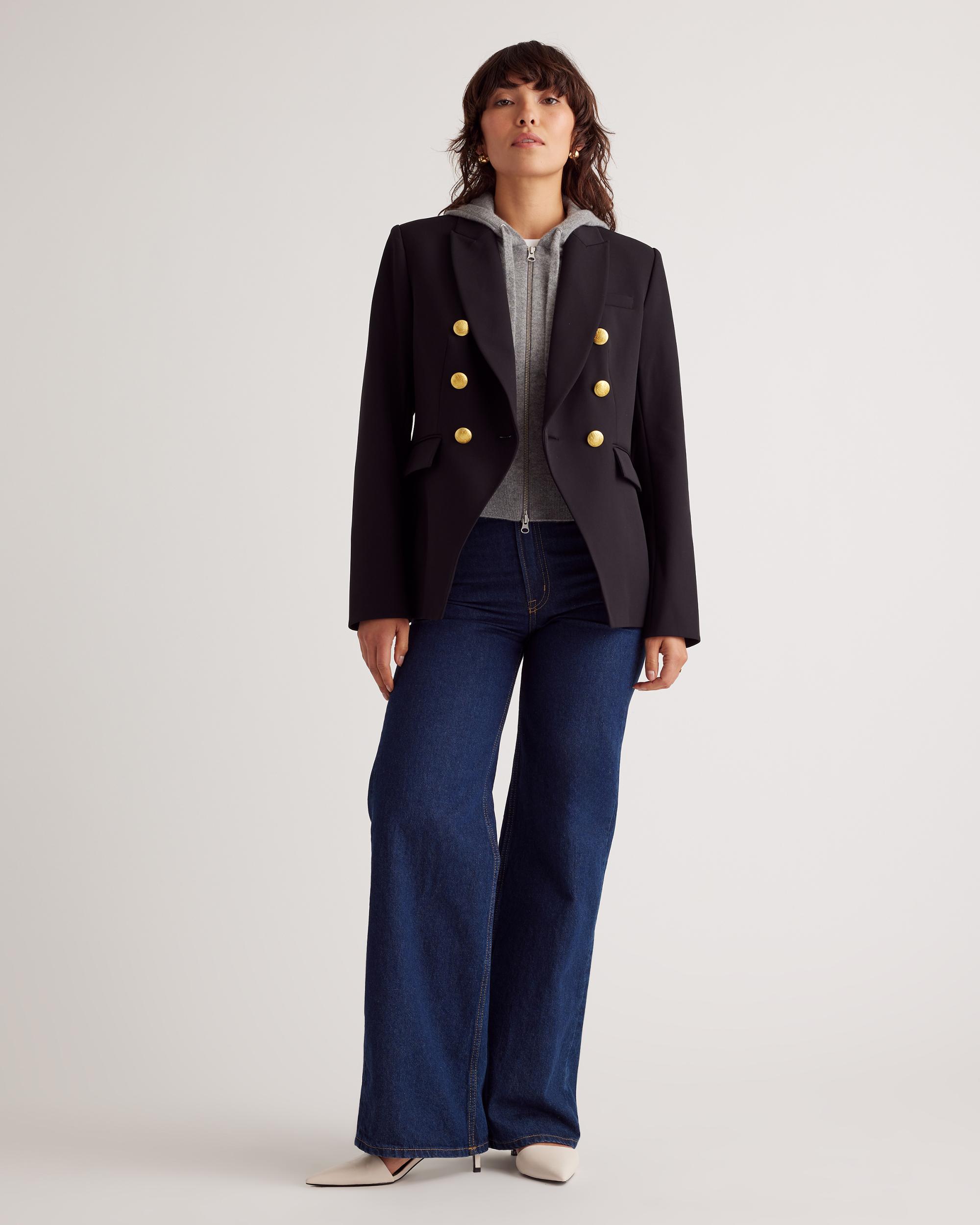 Quince | Women's 100% Mongolian Cashmere Hoodie Blazer Insert Size XS/Small/M Product Image