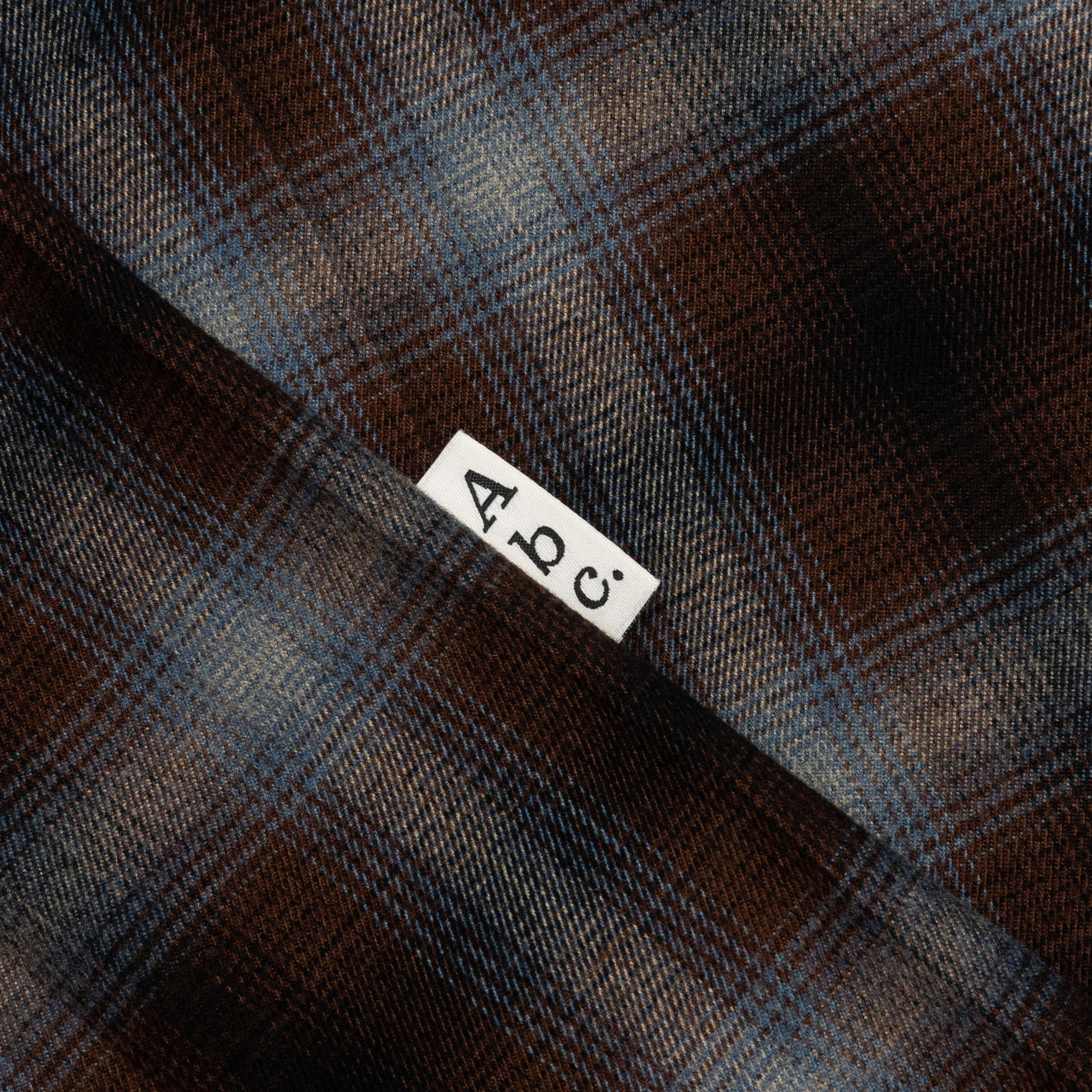 Abc. Flannel Plaid Puffer Quilted Jacket - Blue Male Product Image