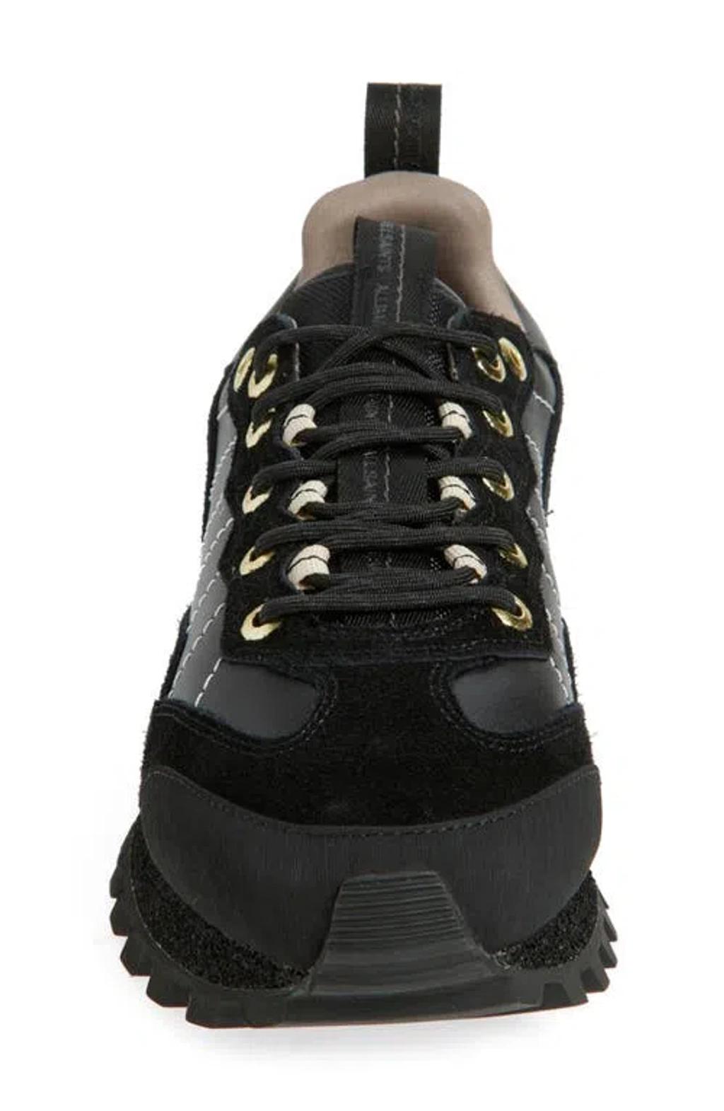 ALLSAINTS Nevis Cleated Sneaker In Black Product Image