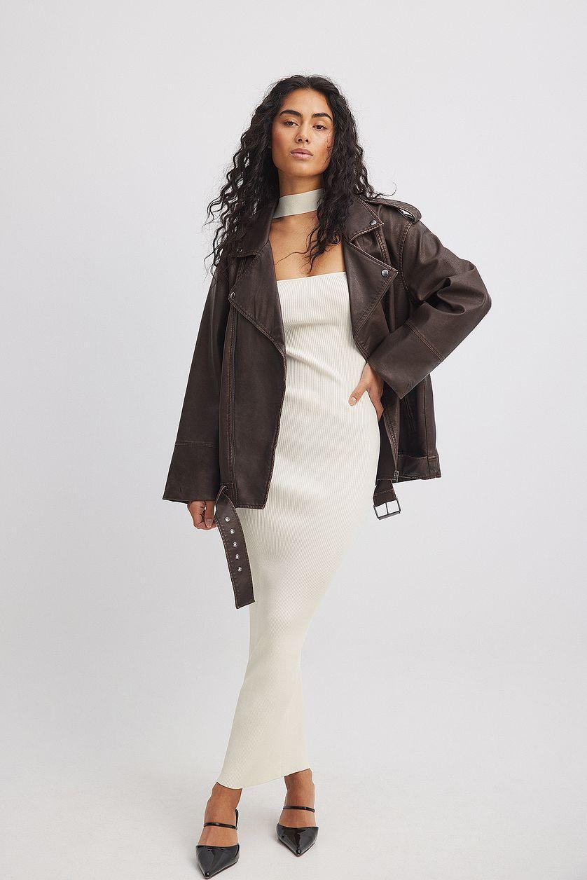 Choker Knitted Bandeau Midi Dress Product Image