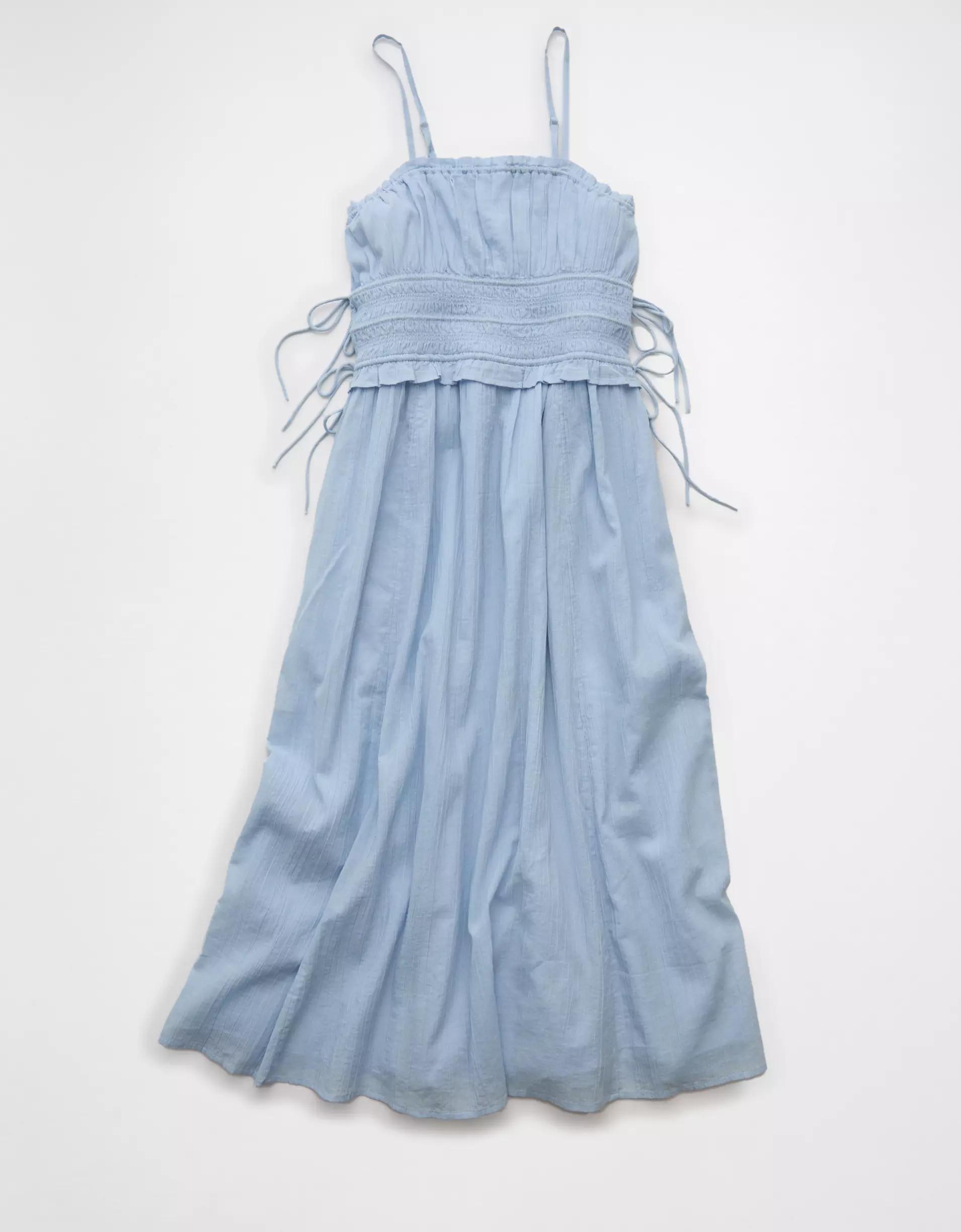 AE Corded Smocking Midi Dress Product Image