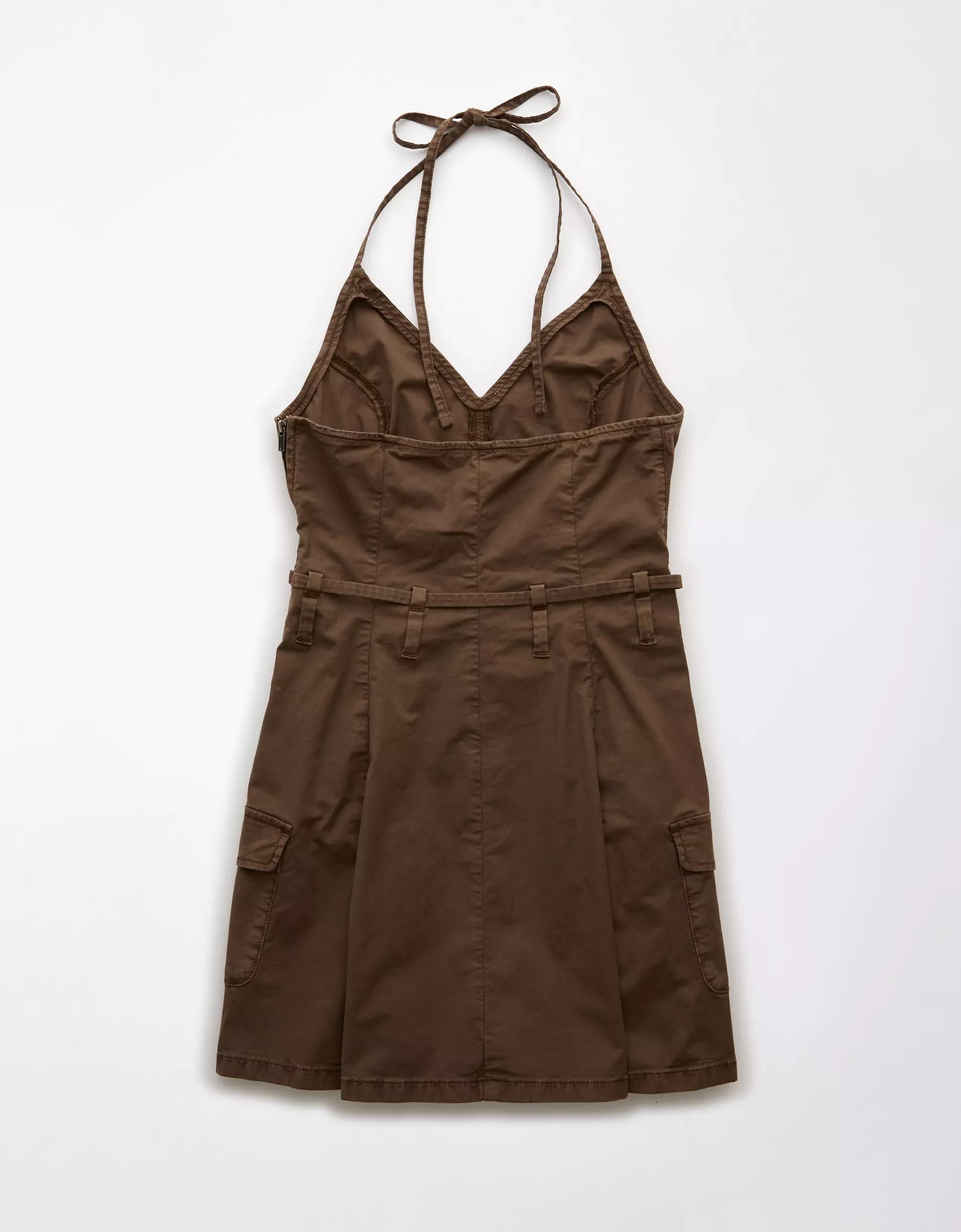 AE Halter Cargo Mini Dress Product Image