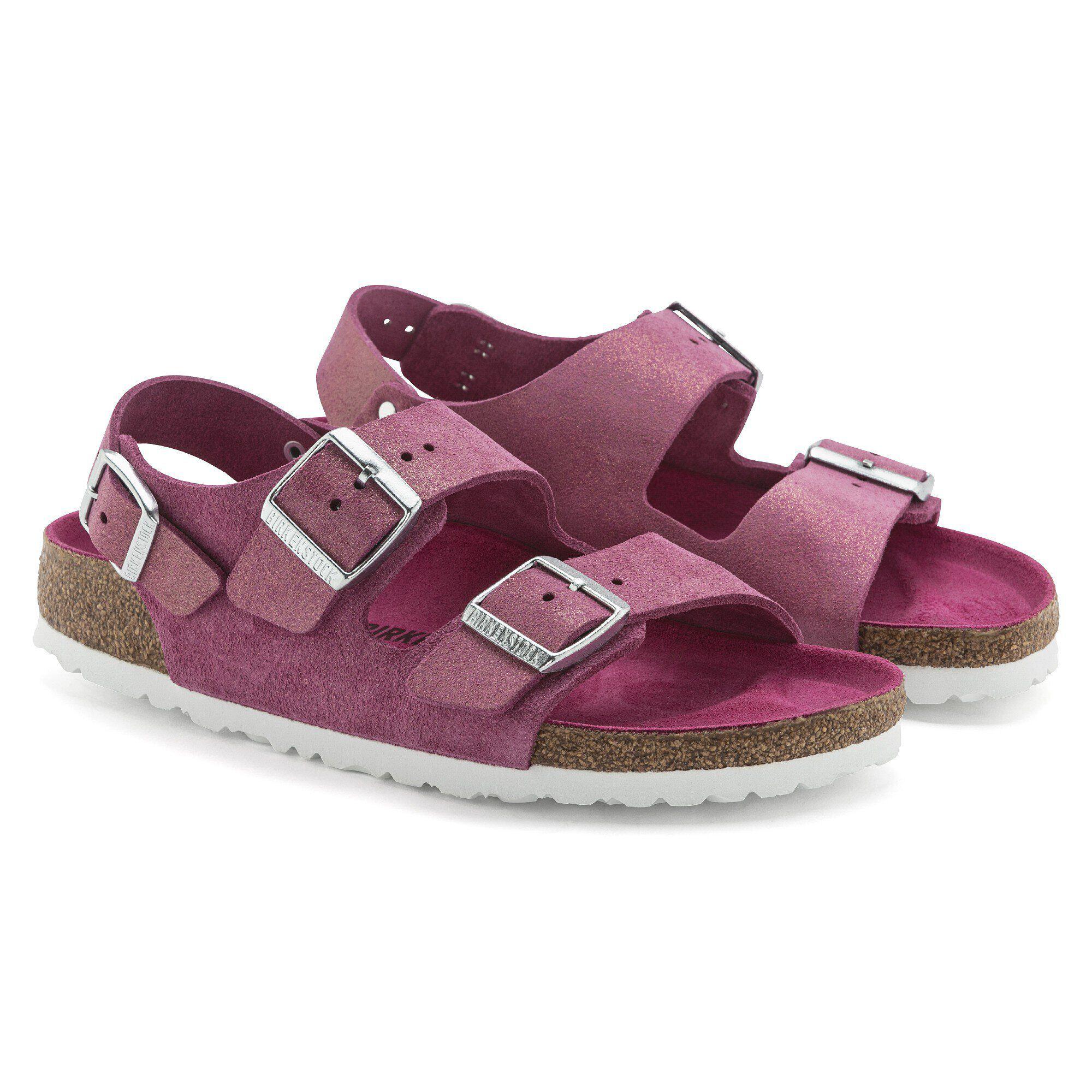 Milano Suede Leather Shimmering Fuchsia Product Image