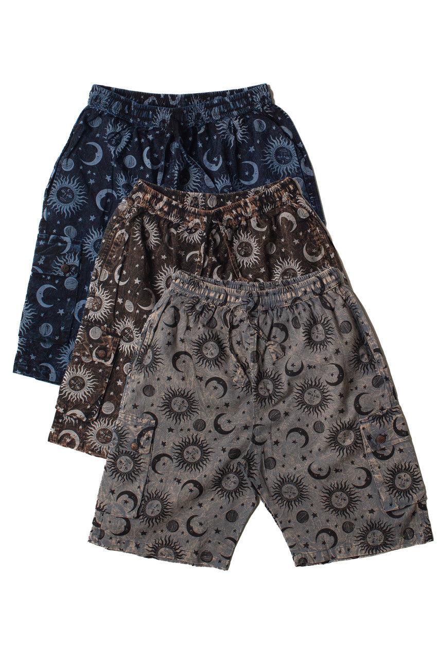 Mineral Wash Celestial Cargo Shorts Product Image