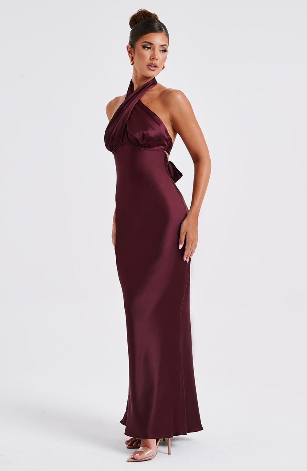 Dimitra Maxi Dress - Burgundy Product Image