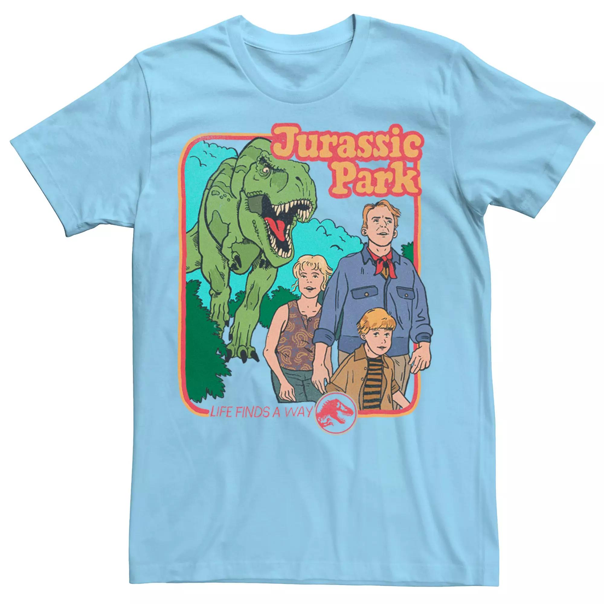 Men's Jurassic Park Vintage Characters Life Finds A Way Tee,  Product Image