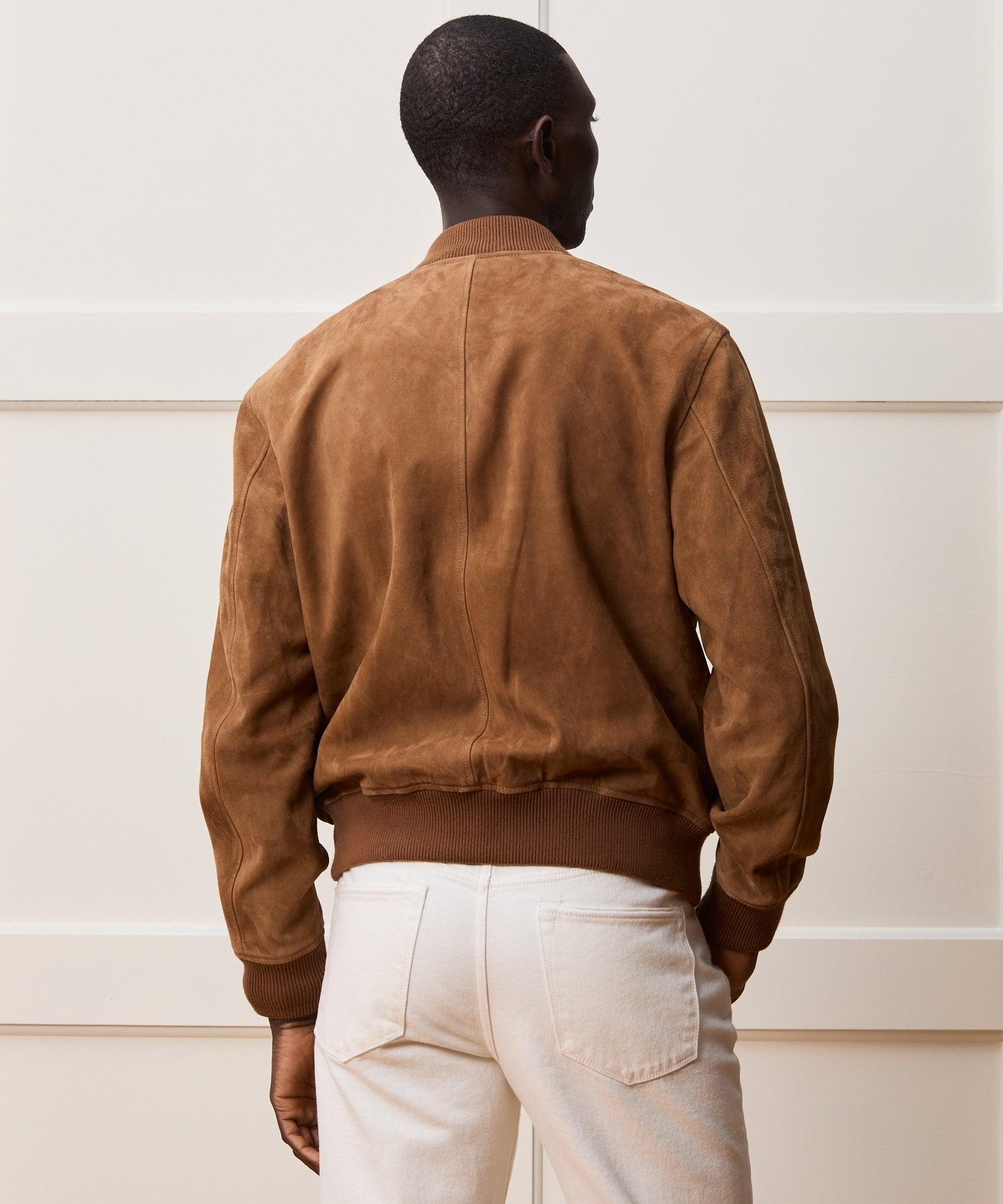 Italian Suede Aviator Jacket Product Image