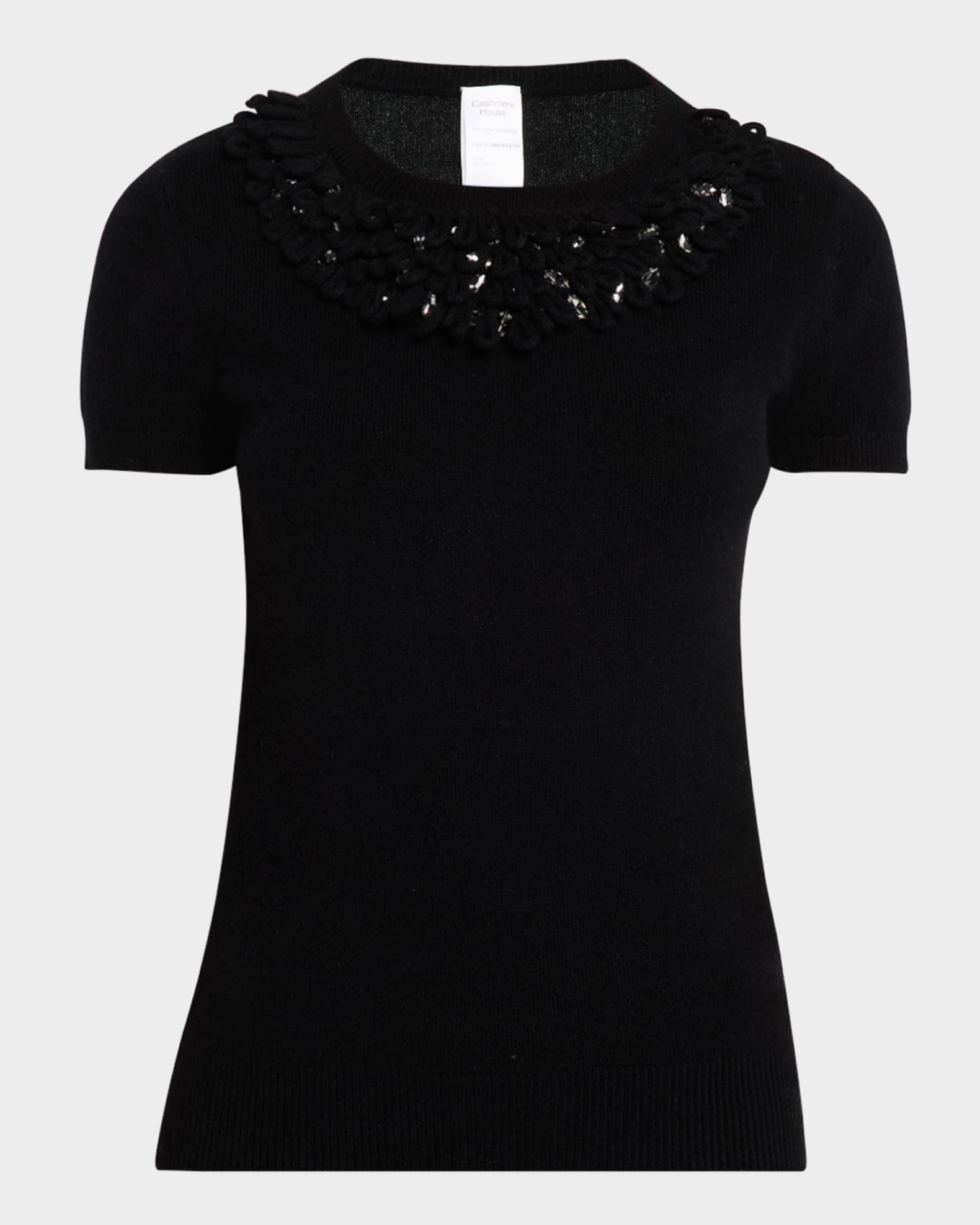 Cashmere Loop & Rhinestone Crewneck Product Image