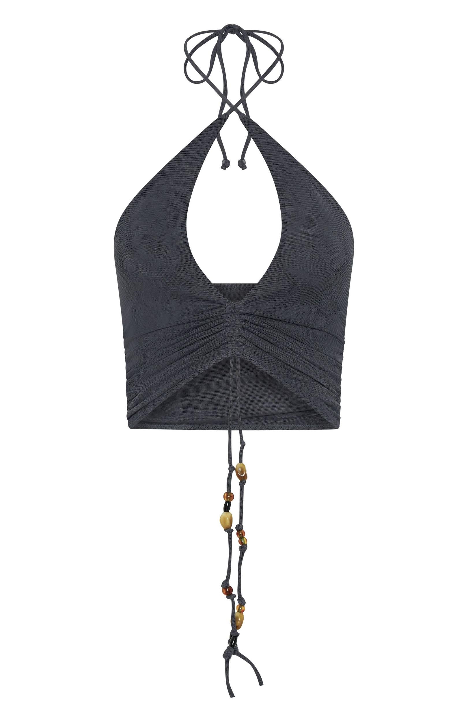 To My Heart Halter Top Charcoal Product Image