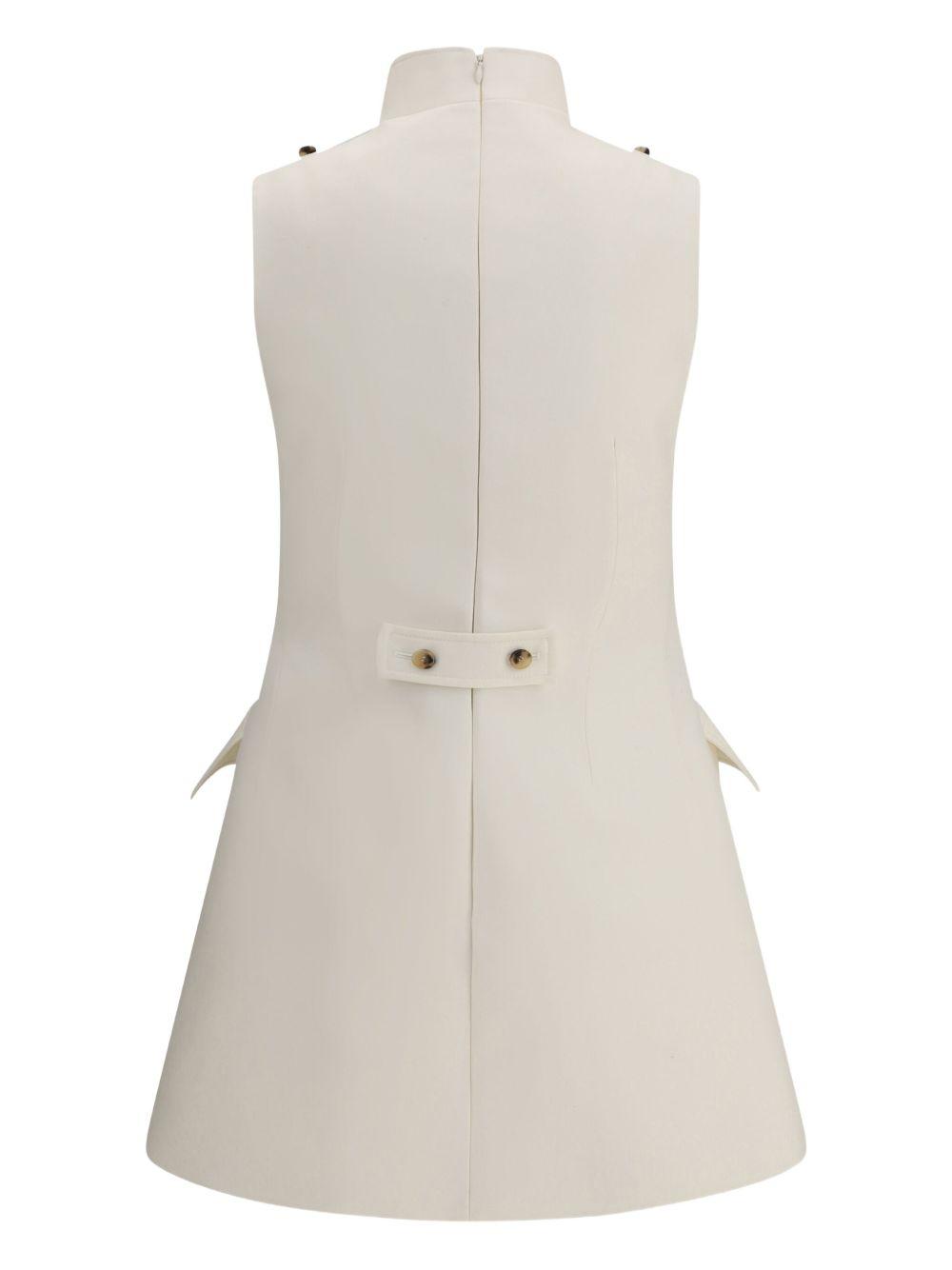 double-breasted sleeveless dress Product Image