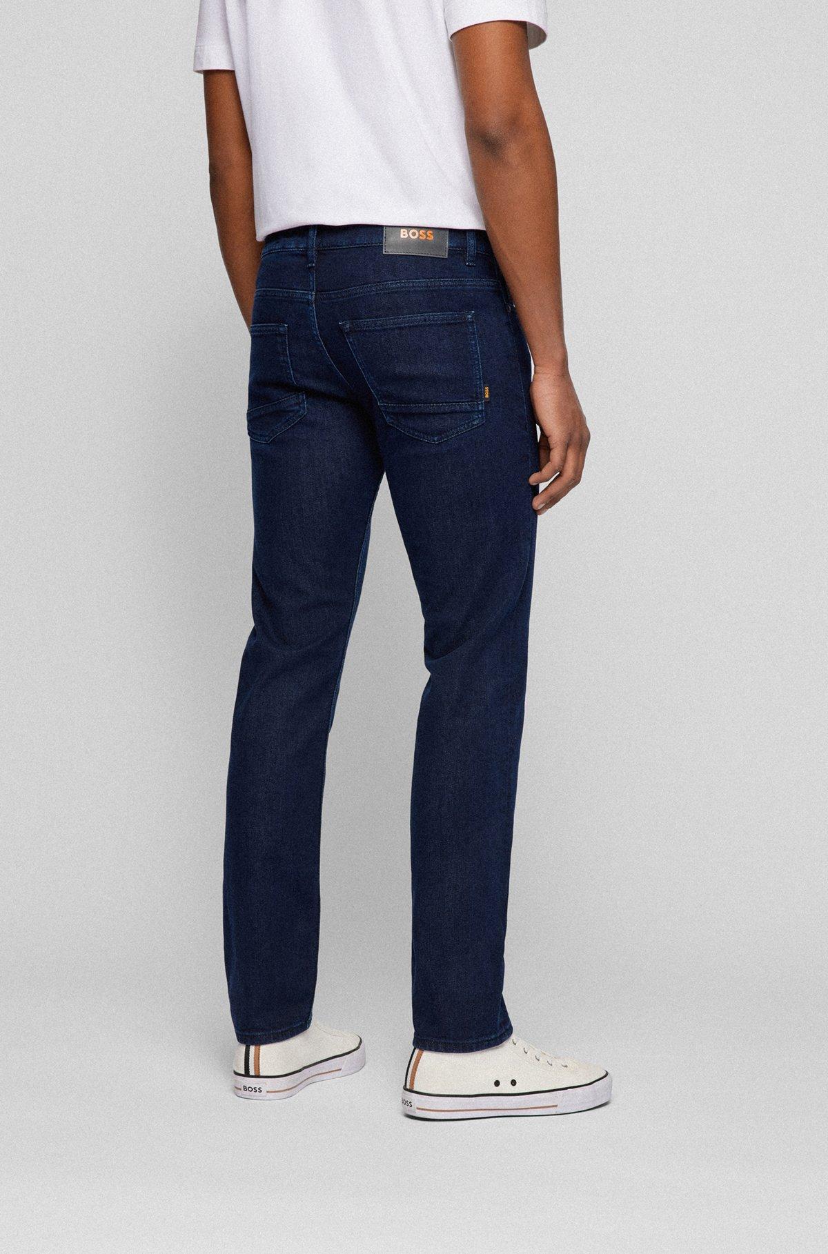 BOSS - Slim-fit jeans in blue comfort-stretch denim - Dark Blue Product Image