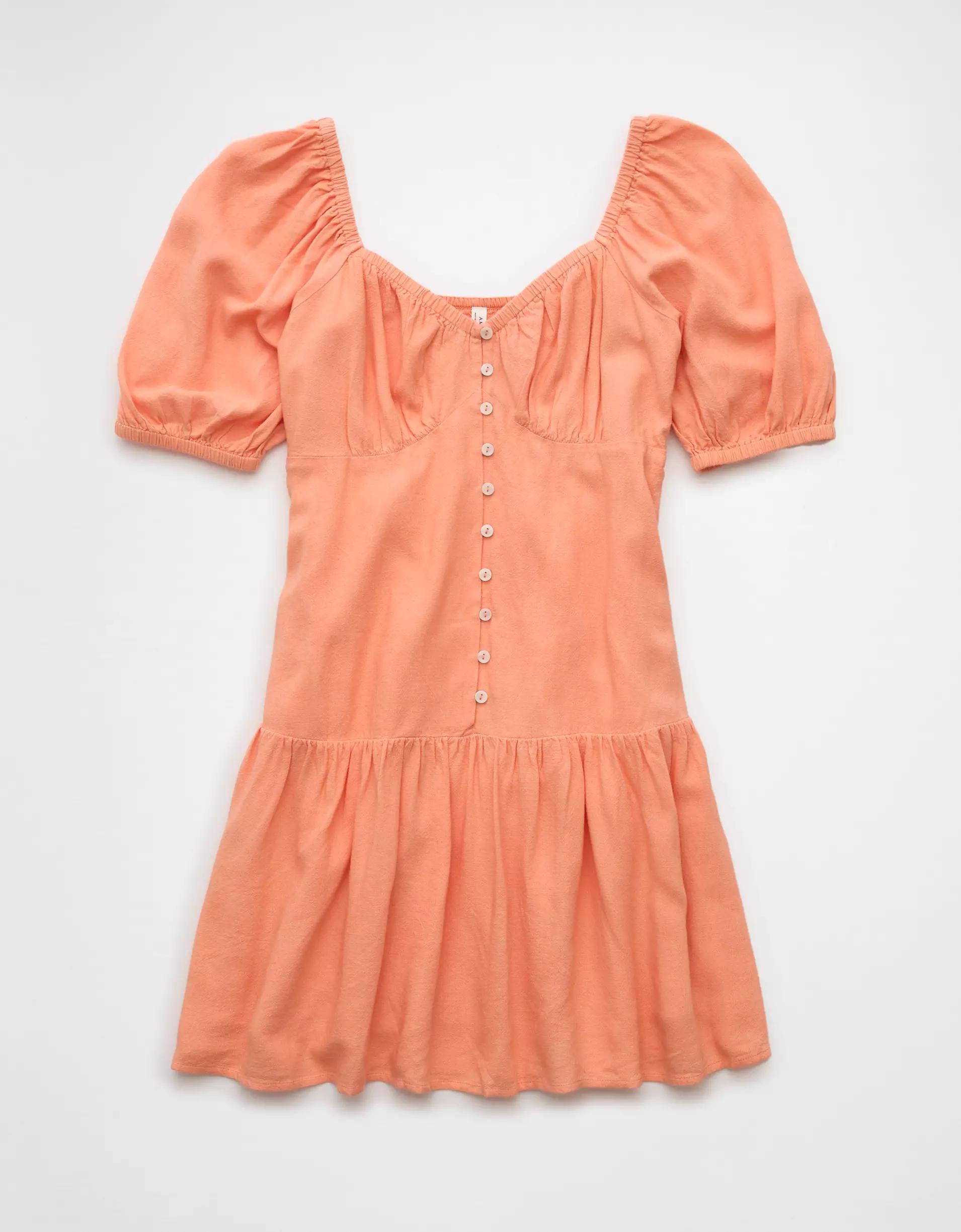 AE Puff Sleeve Babydoll Dress Product Image