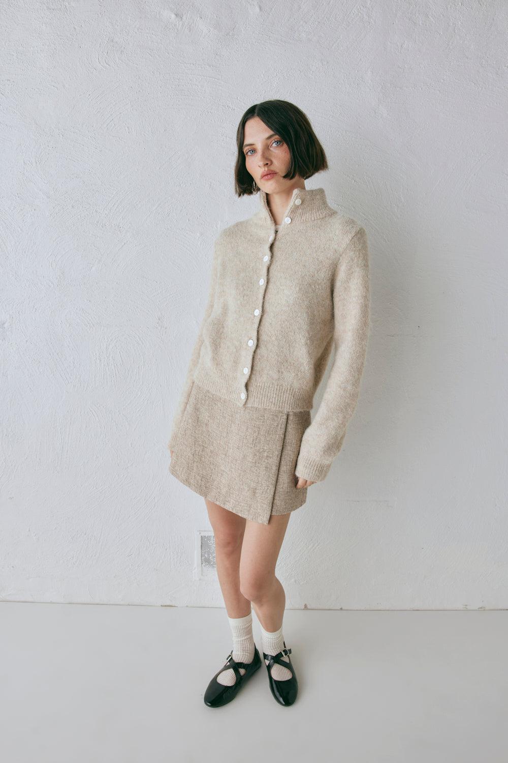 Henley Knit Cardigan Marle Product Image