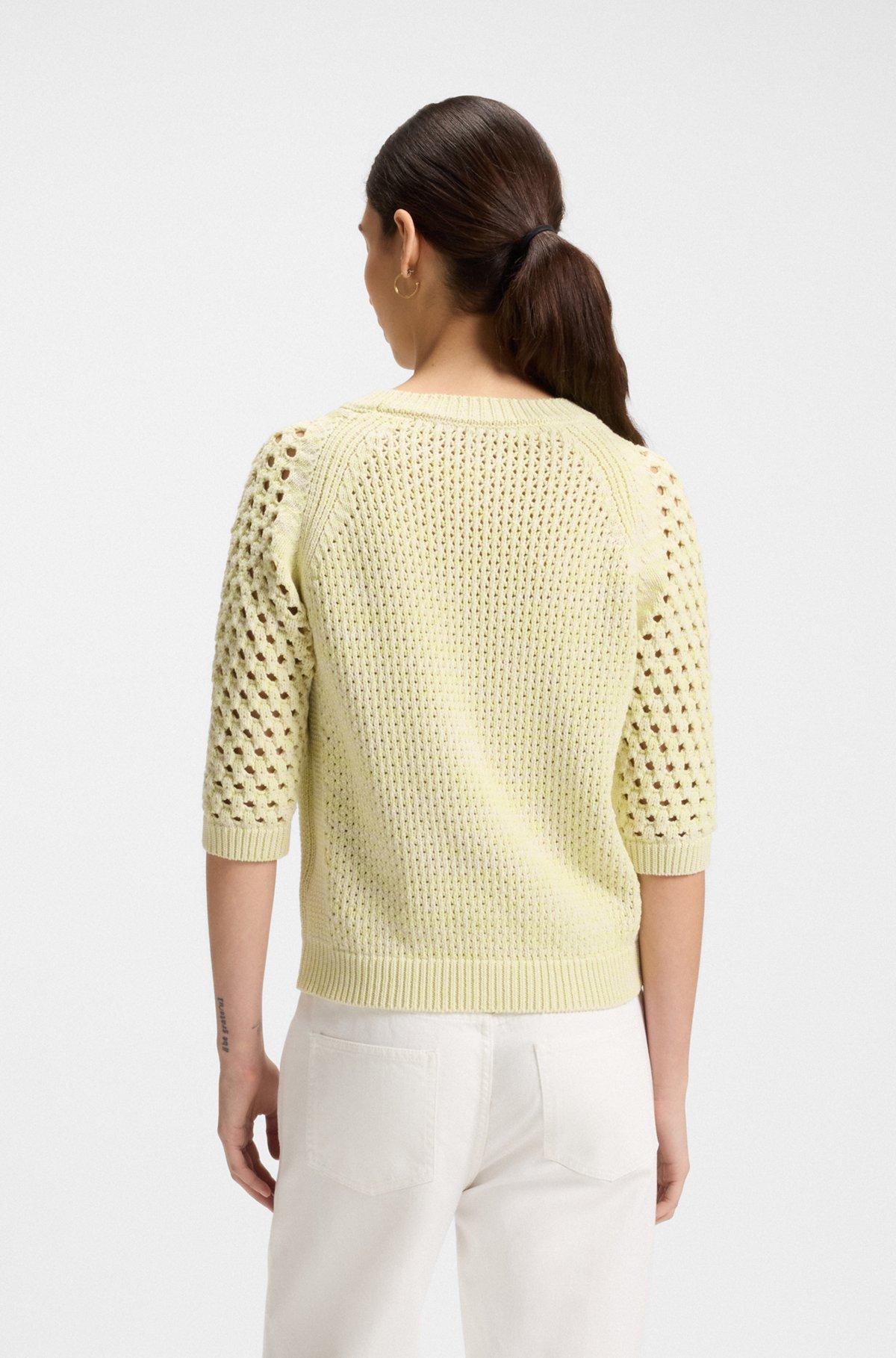 Sweater with mixed knits Product Image