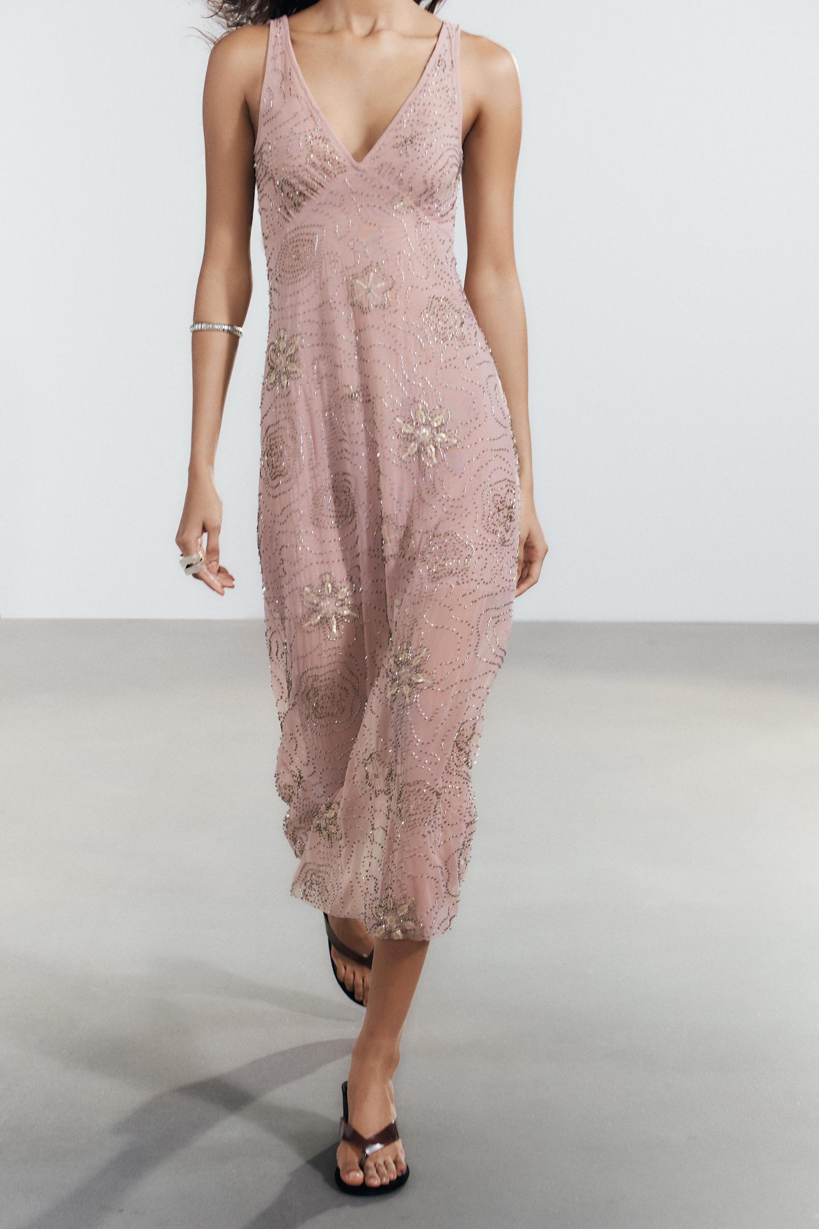 BEADED MIDI DRESS Product Image