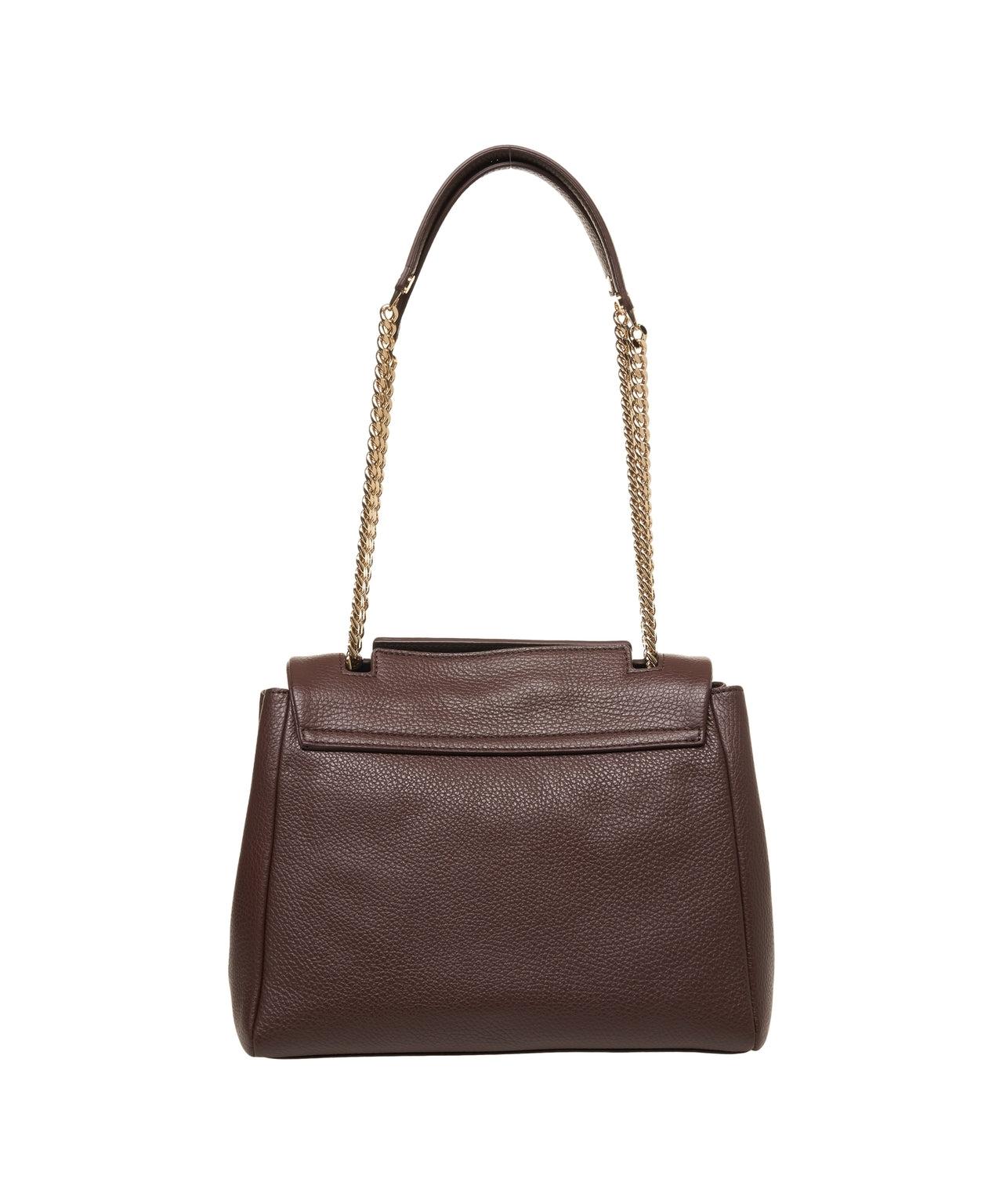 Grained leather shoulder bag Product Image