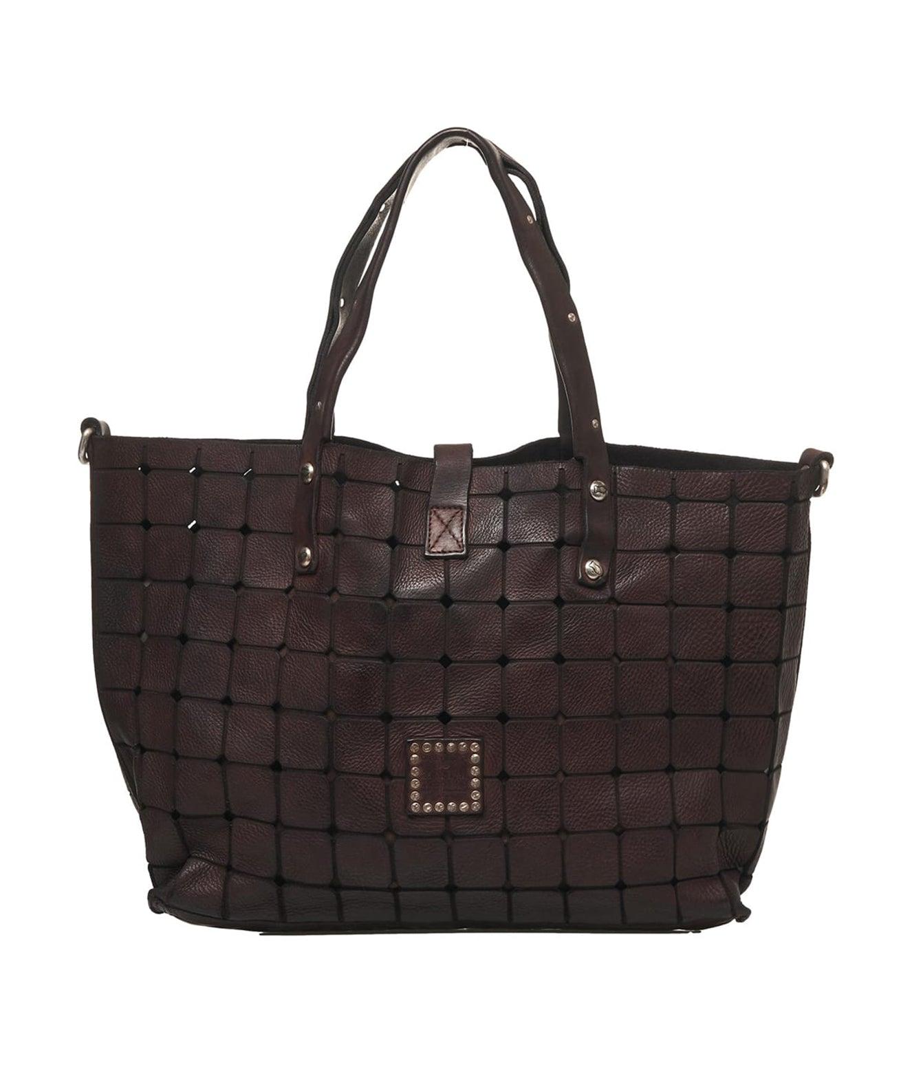 Leather shopper with studs Product Image
