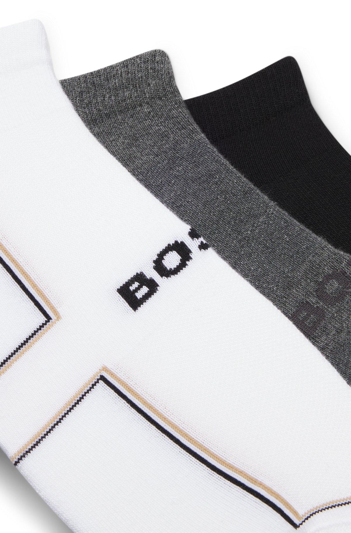 BOSS - Two-pack of ankle-length socks in cotton - Patterned Product Image