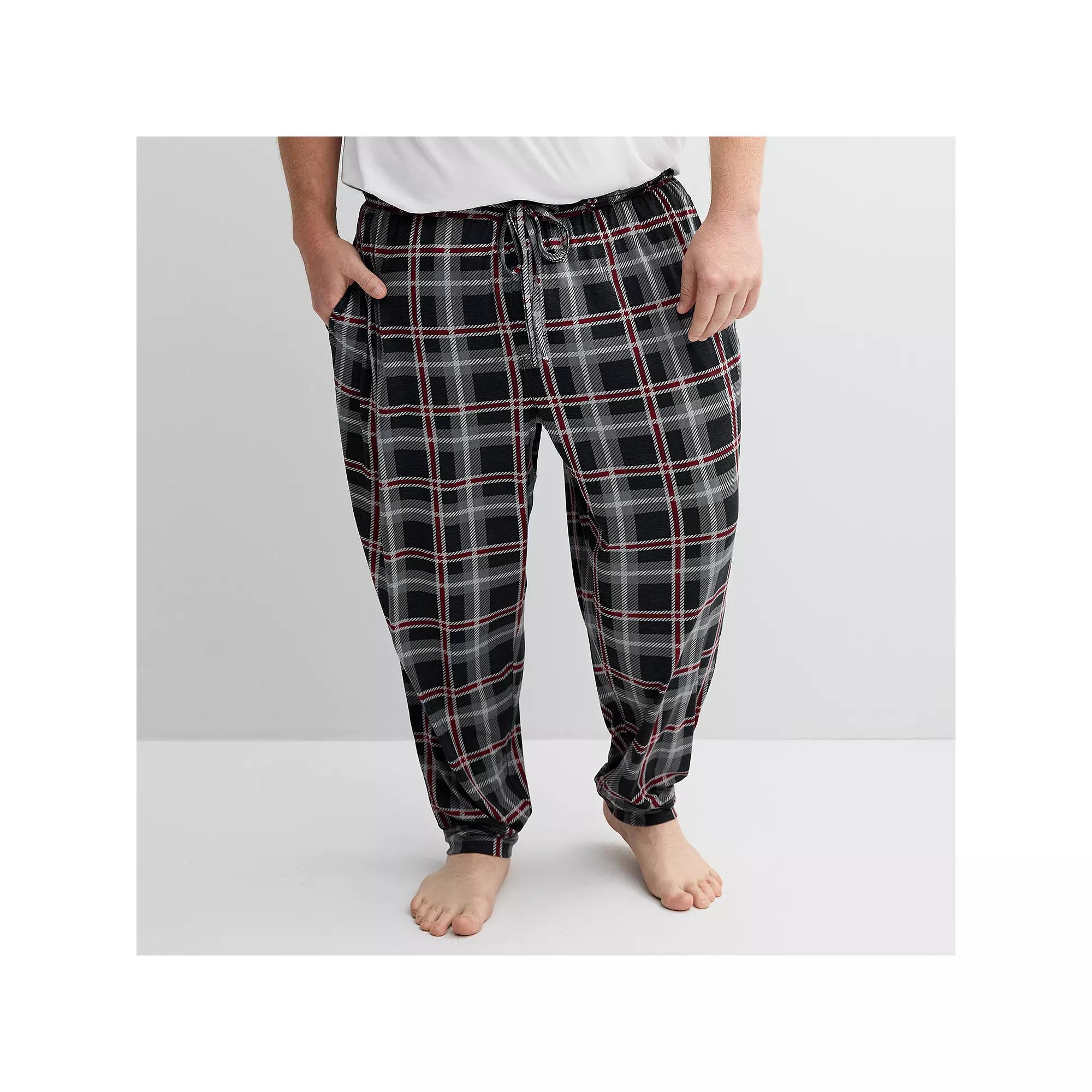 Big & Tall Sonoma Goods For Life® Supersoft Banded Bottom Drawstring Pajama Pants, Men's,  Product Image