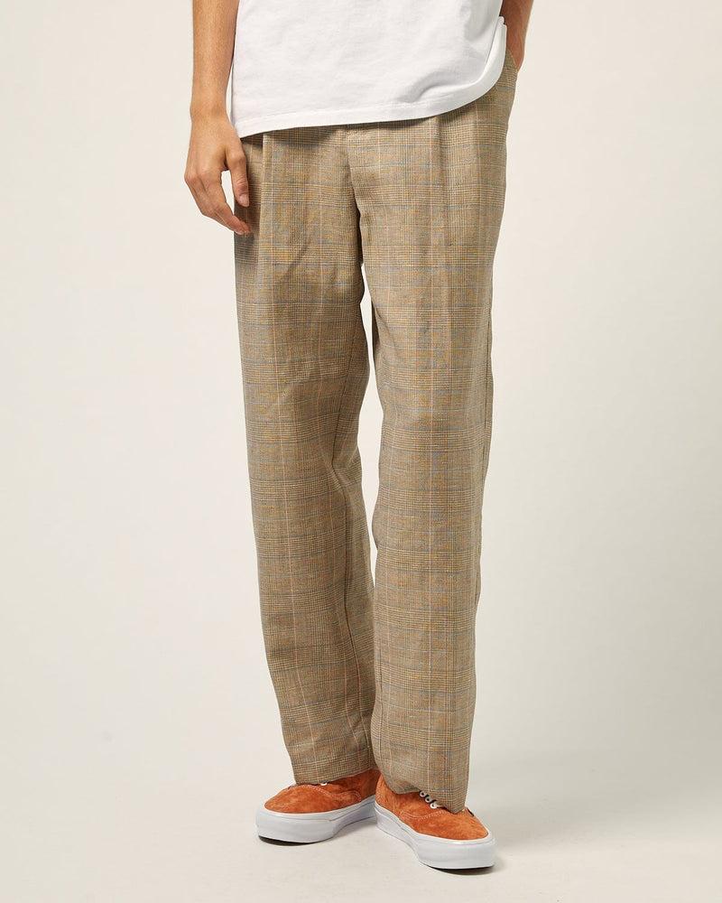 Plaid Linen Pleated Trouser Product Image