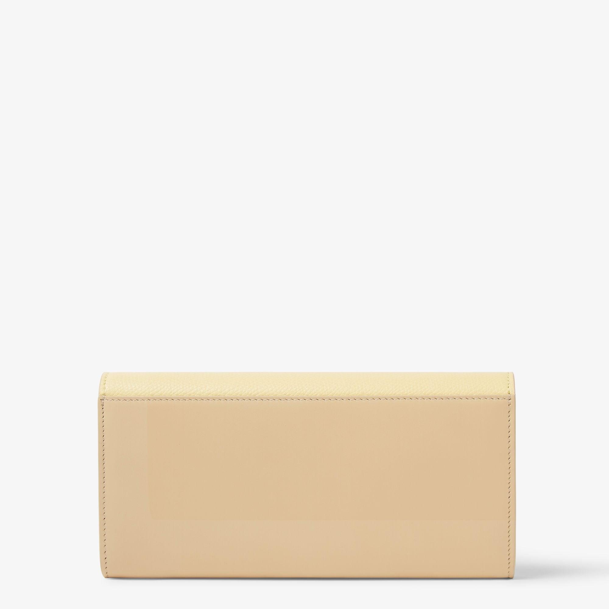 FF Diamonds Continental With ChainYellow and beige leather wallet Product Image