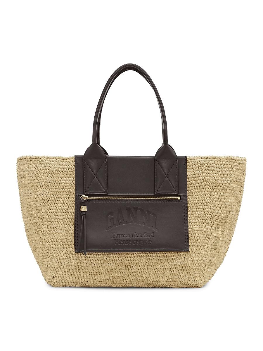 Womens Medium Easy Shopper Raffia Tote Bag Product Image