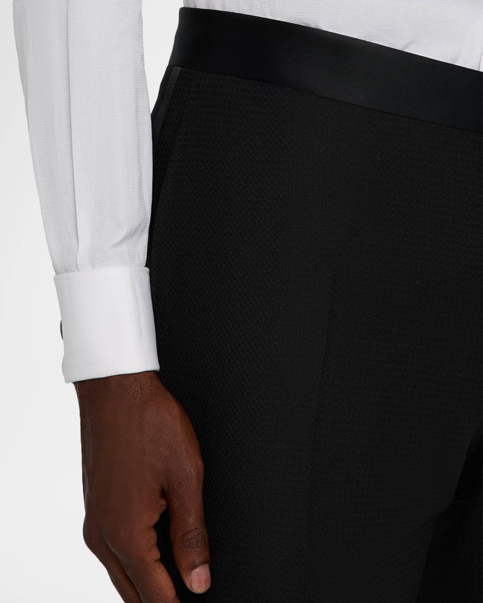 Men's Textured Wool Peak Lapel Suit Product Image