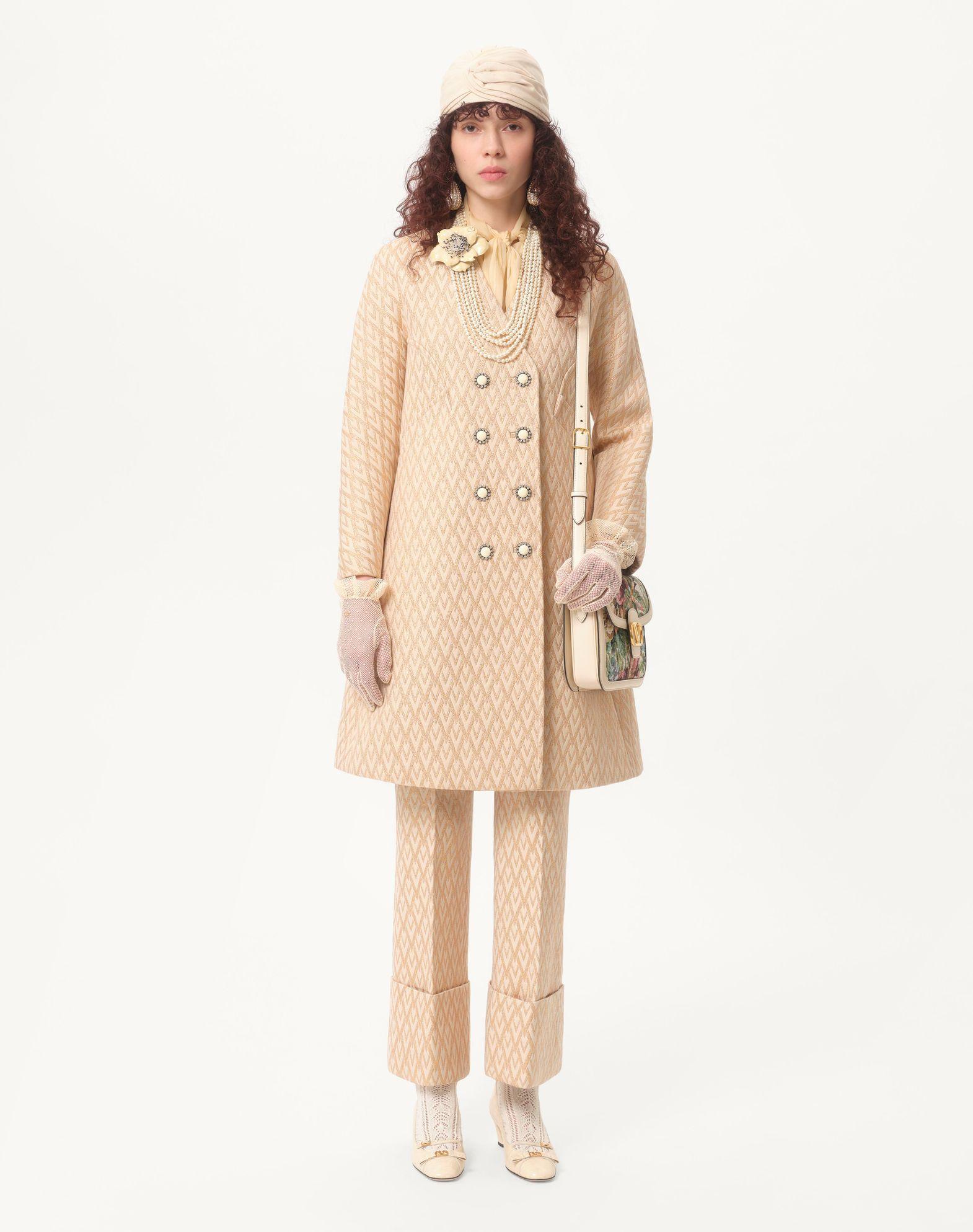 Lurex Jacquard Toute La V Coat  Product Image
