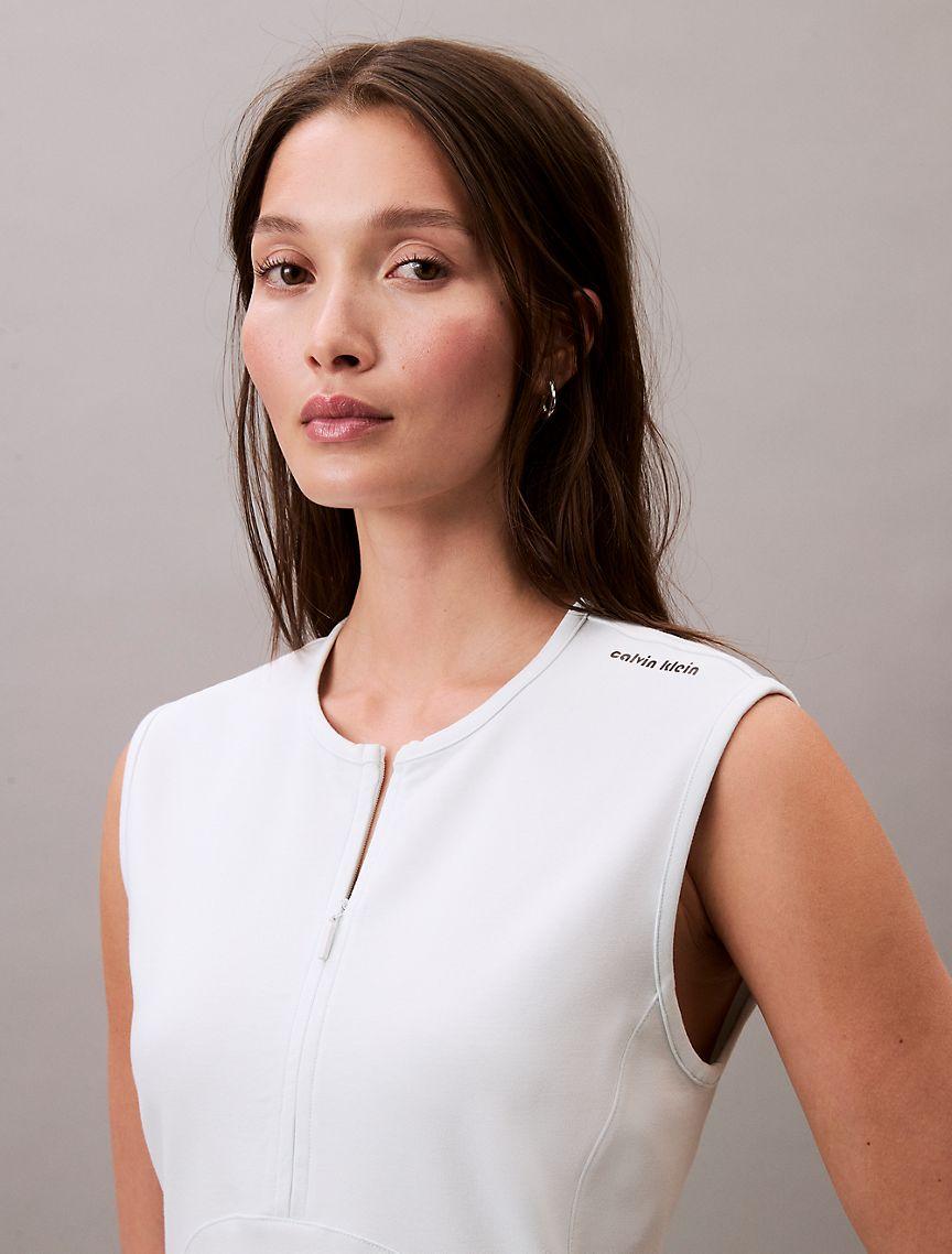 Quarter Zip A-Line Mini Dress  Product Image