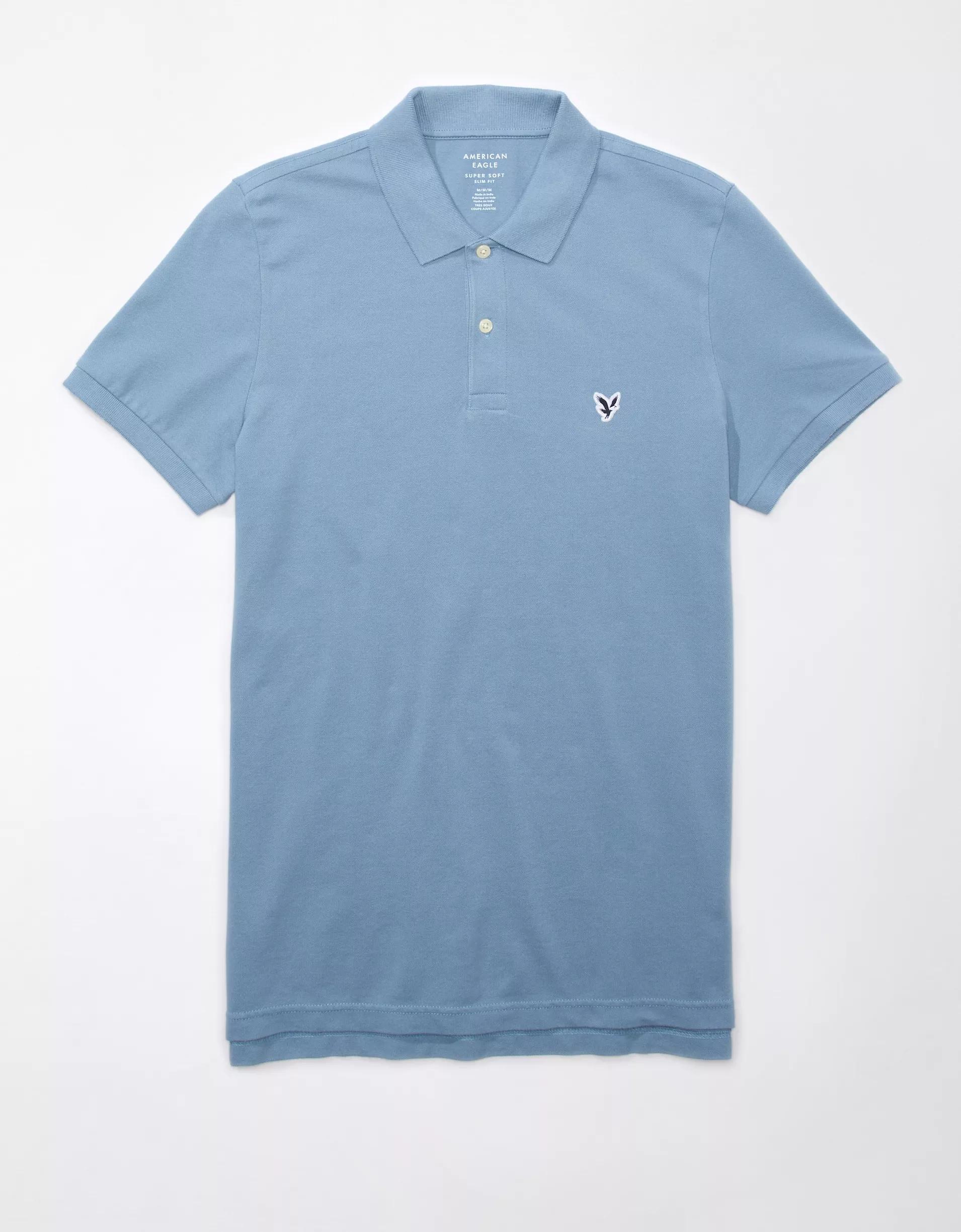 AE Lived-In Slim Fit Pique Polo Shirt Product Image
