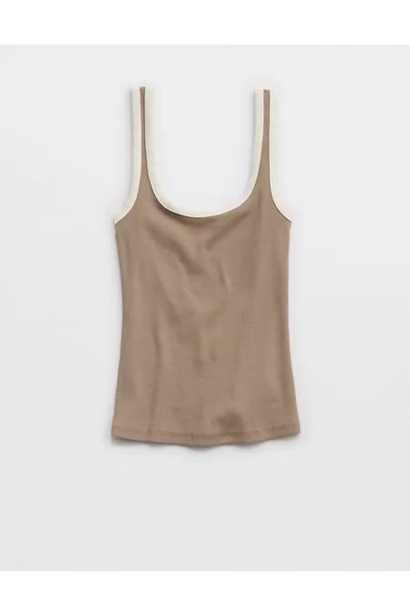 Aerie Double Scoop Neck Tank Top Women's Product Image