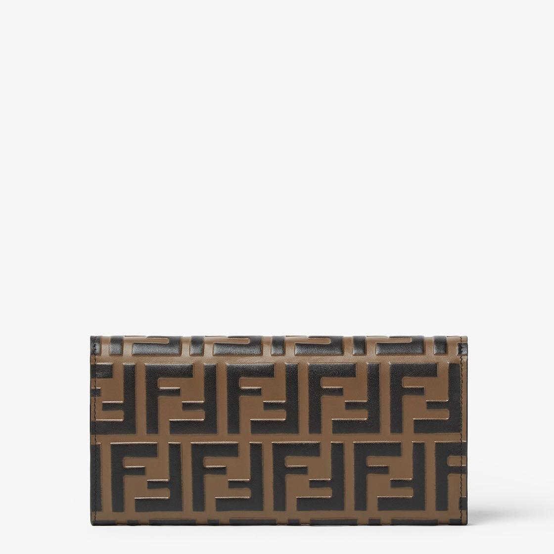 FF Diamonds Continental With ChainBrown and black FF leather wallet Product Image