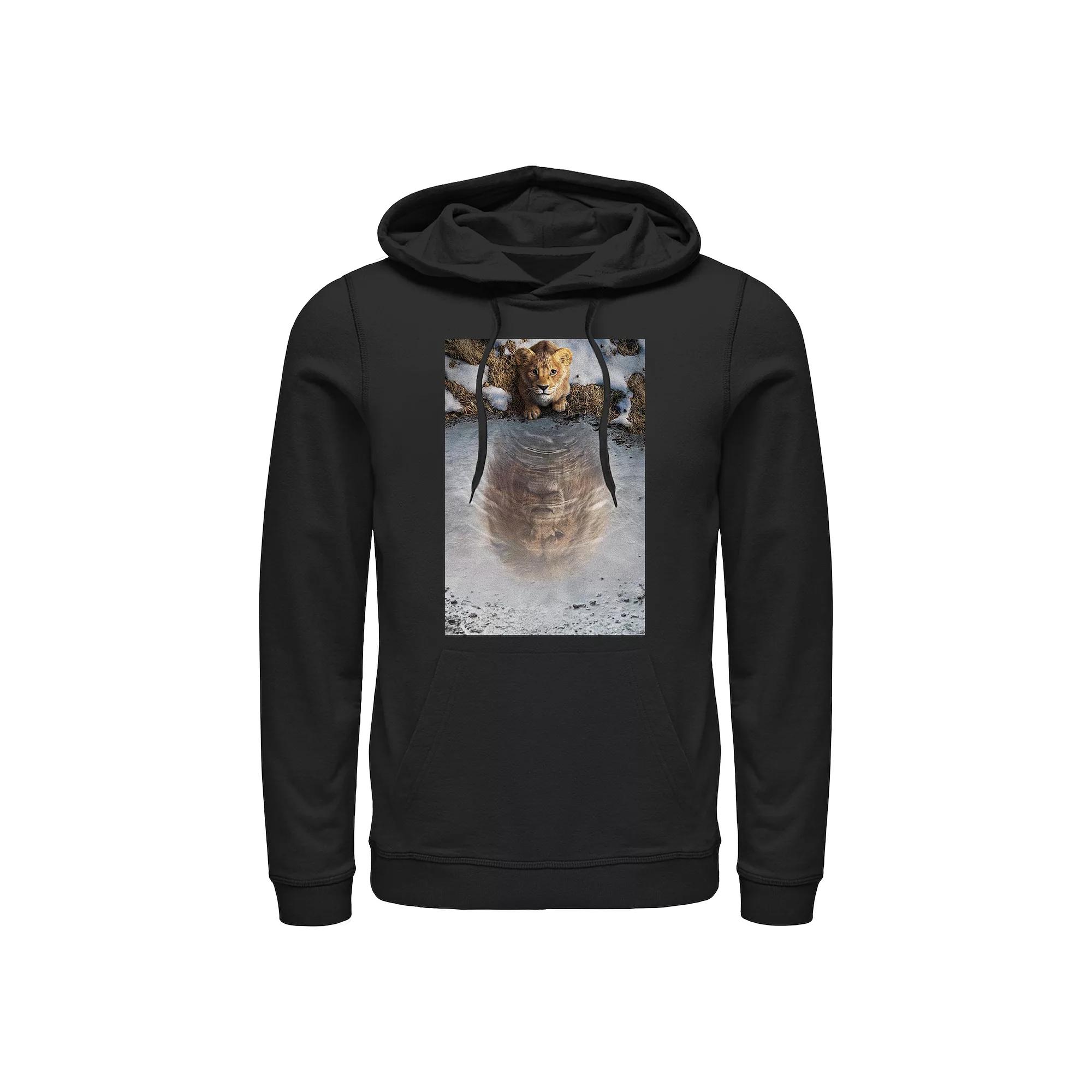 Disney's Mufasa The Lion King Cub Reflection Men's Graphic Hoodie, Size: XL, Black Product Image