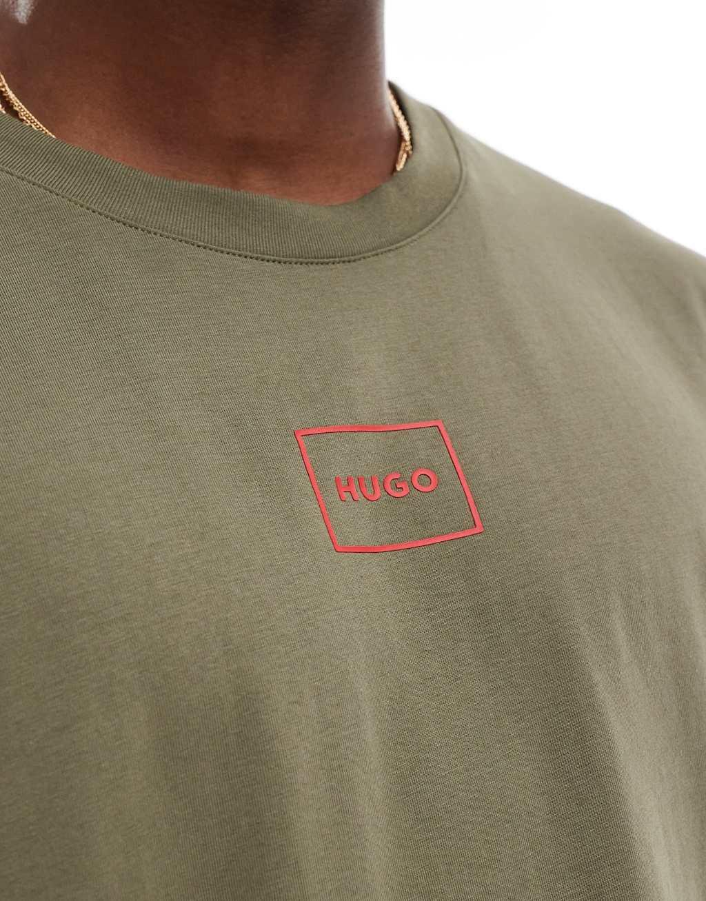 HUGO Bodywear Laze T-shirt in green Product Image