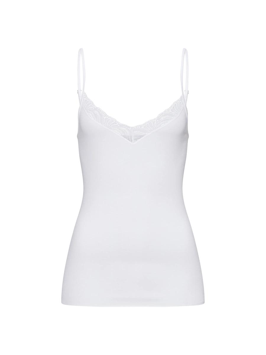 Womens Cotton Delight Lace-Trim Camisole Product Image