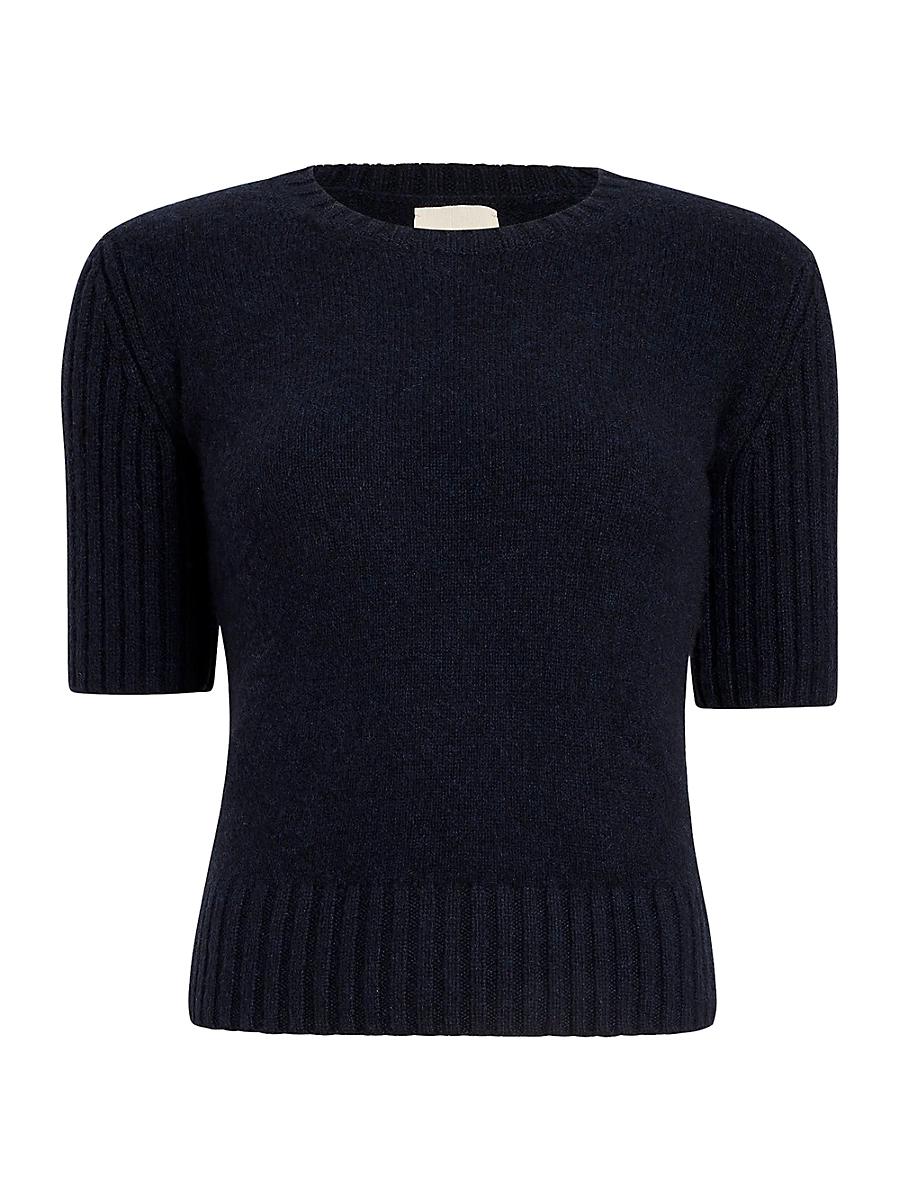 Womens Mia Cashmere Short-Sleeve Sweater Product Image