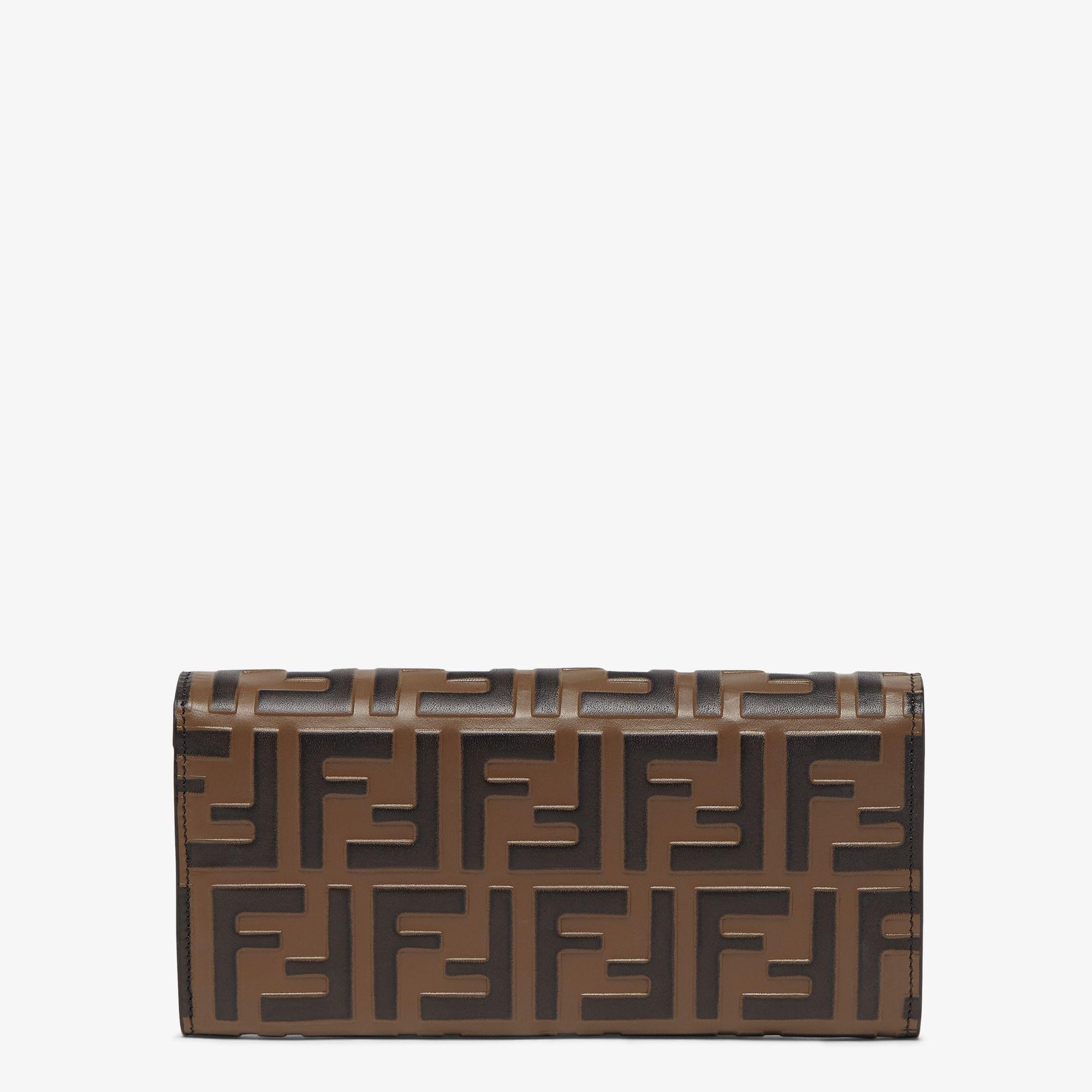 FF Diamonds Continental With ChainBrown and black FF leather wallet Product Image