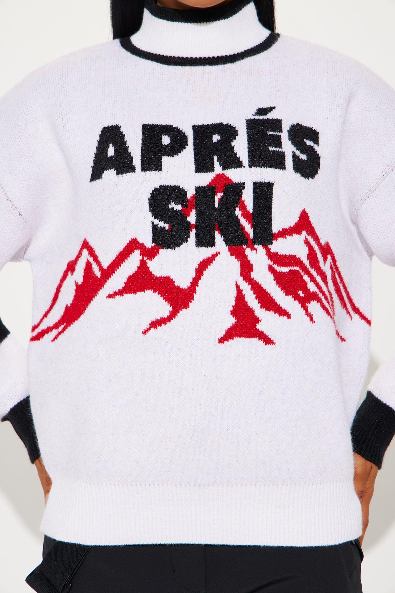 Après Ski Pullover Sweater - White/combo Female Product Image