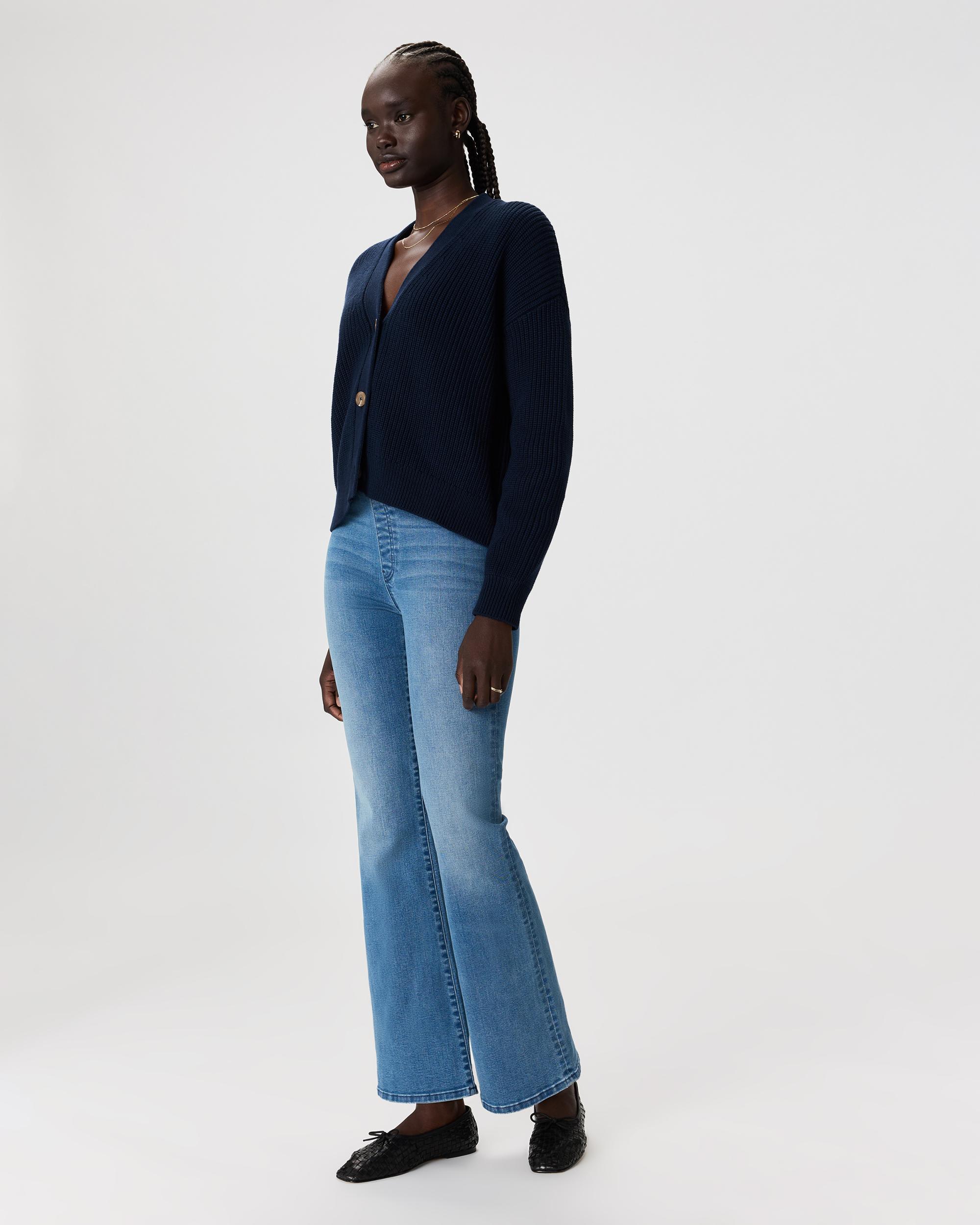 Quince | Women's Nina Stretch Pull-On Flare Jeans Cotton Product Image