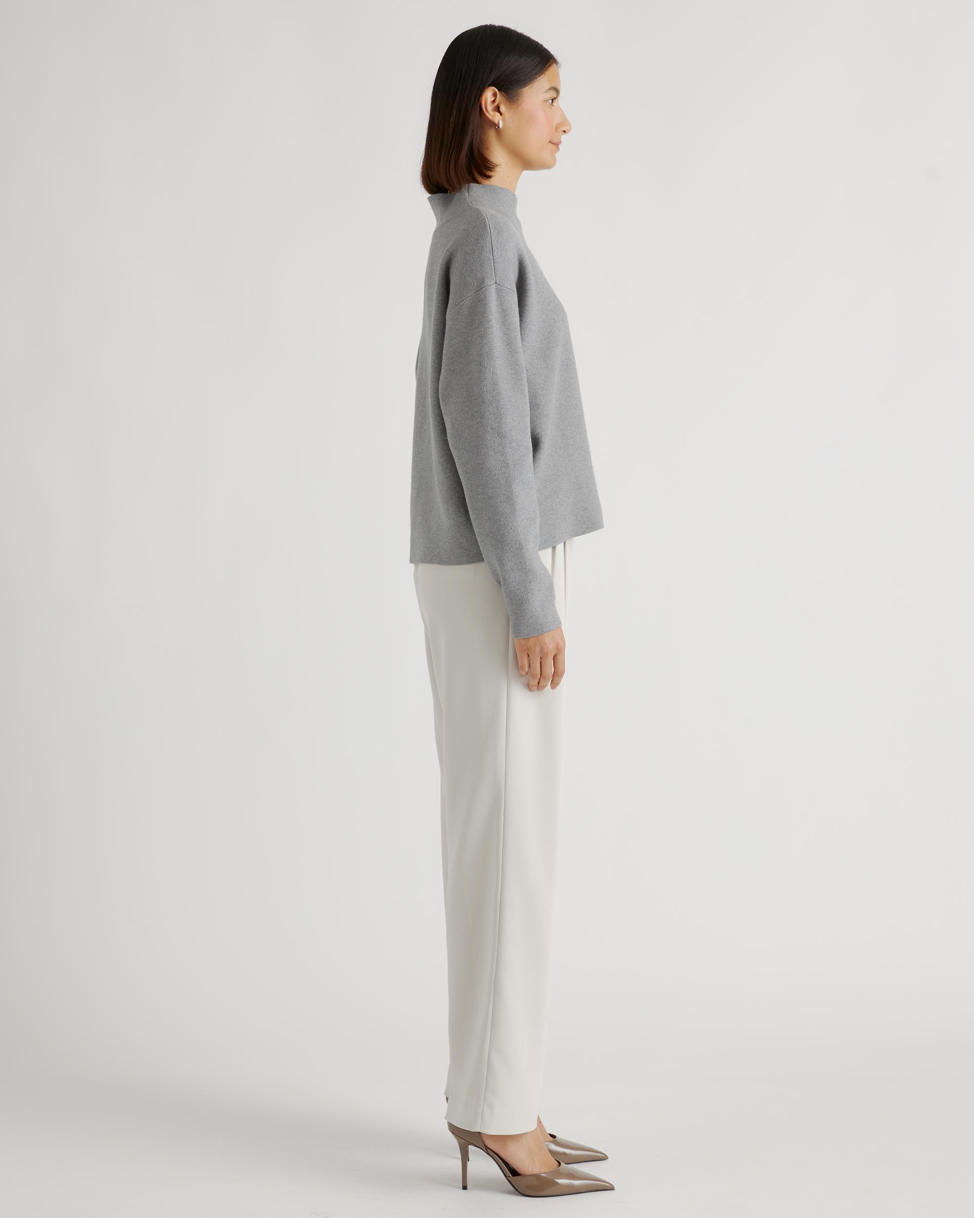 Quince | Women's Eco-Knit Milano Stitch Mock Neck Pullover Size XL, Viscose Product Image