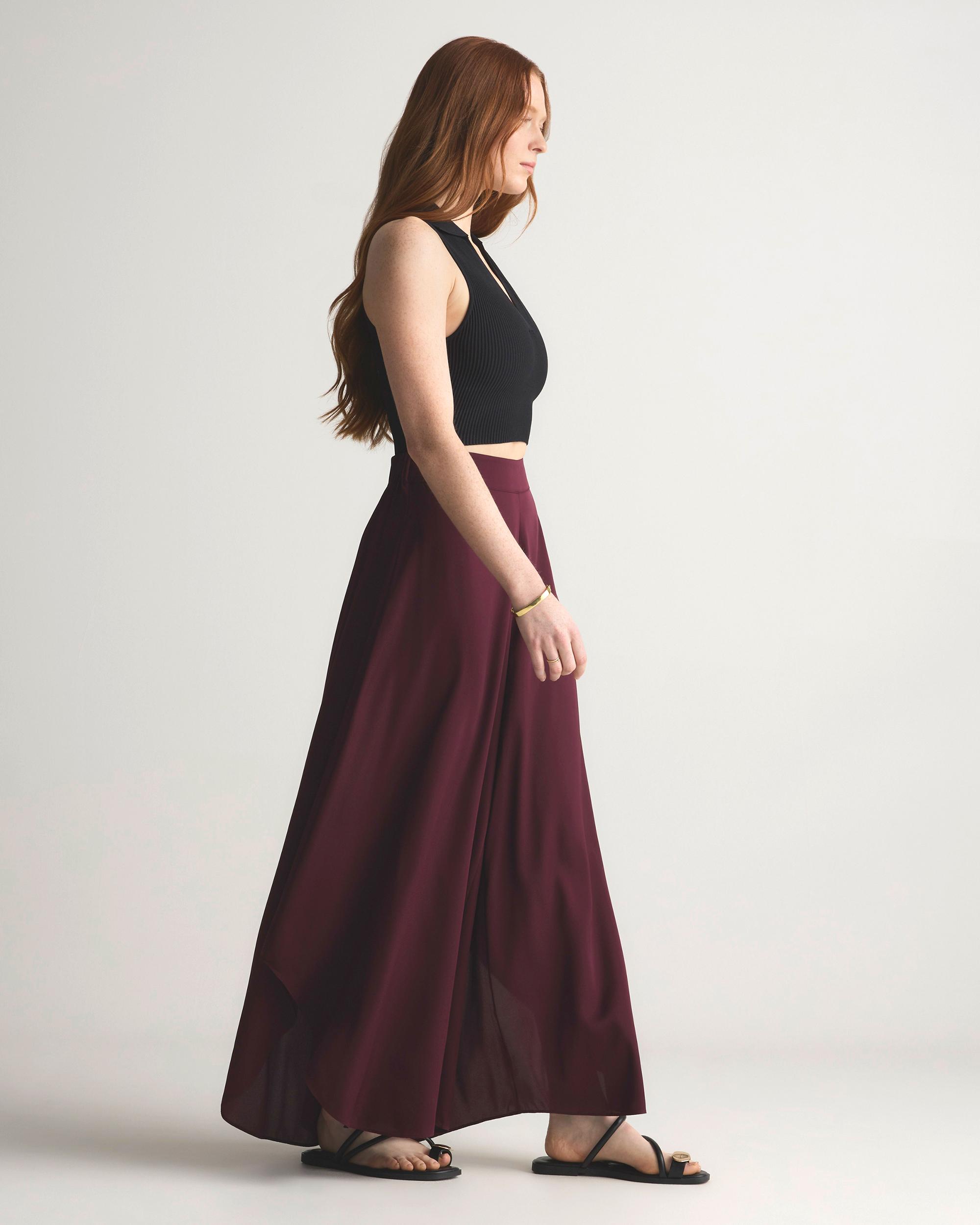 Quince | Women's Washable Stretch Silk Palazzo Pants Mulberry Silk Product Image